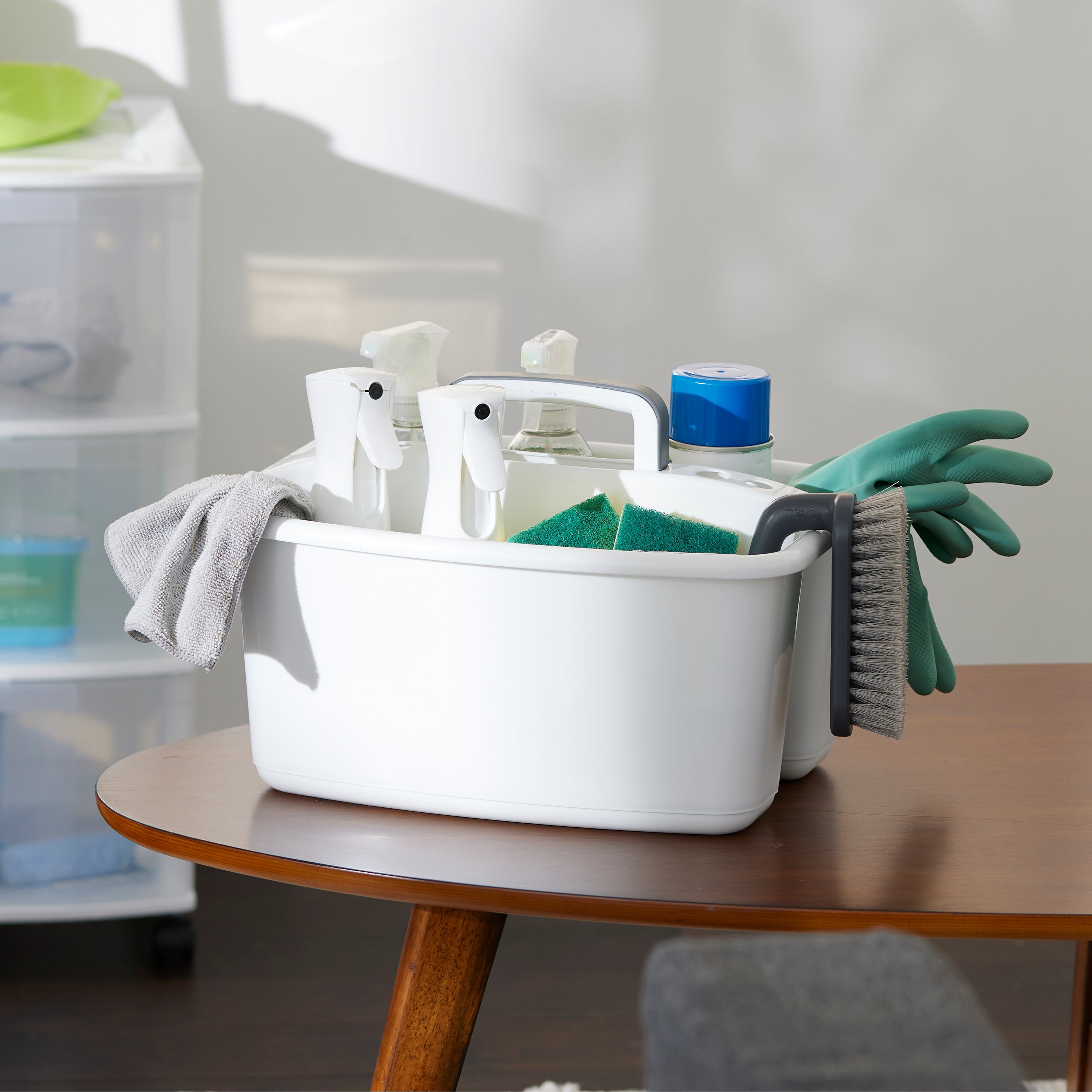 Gracious Living Large Divided Home Storage Tote Cleaning Caddy w/Handle (Used) - VMInnovations