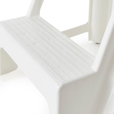 Gracious Living 16-Inch Two Step Portable Home & Kitchen Stool, White(Open Box)