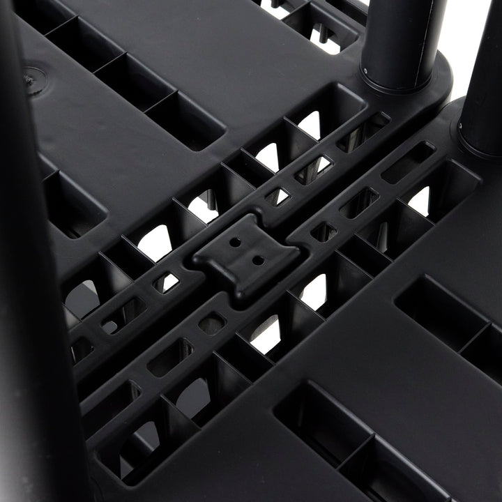 Gracious Living 3 Shelf Knect-A-Shelf Fixed Height Light Duty Storage Unit,Black - VMInnovations