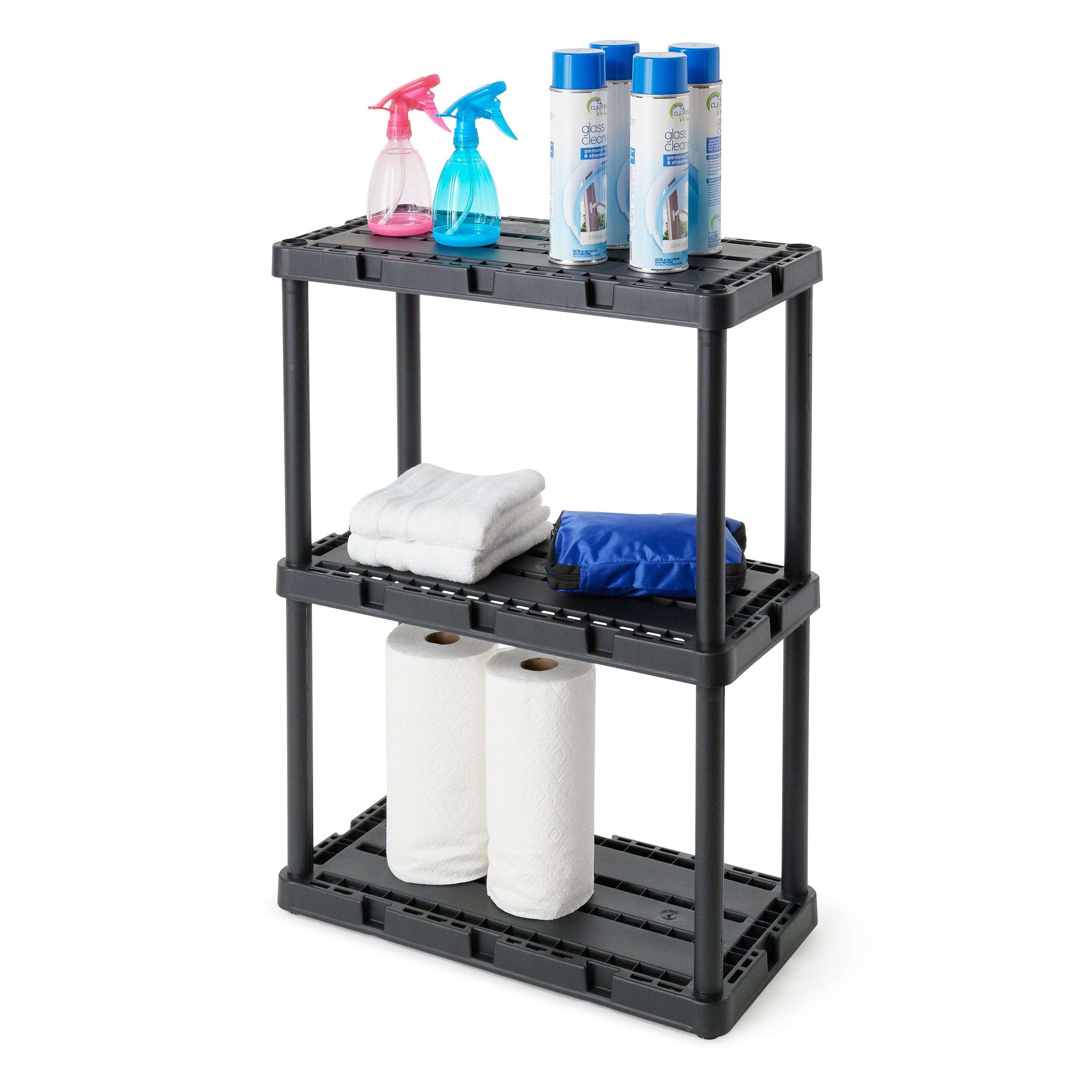 Gracious Living Knect A Shelf Fixed Storage 3 Shelf Shelving Unit (Used) - VMInnovations