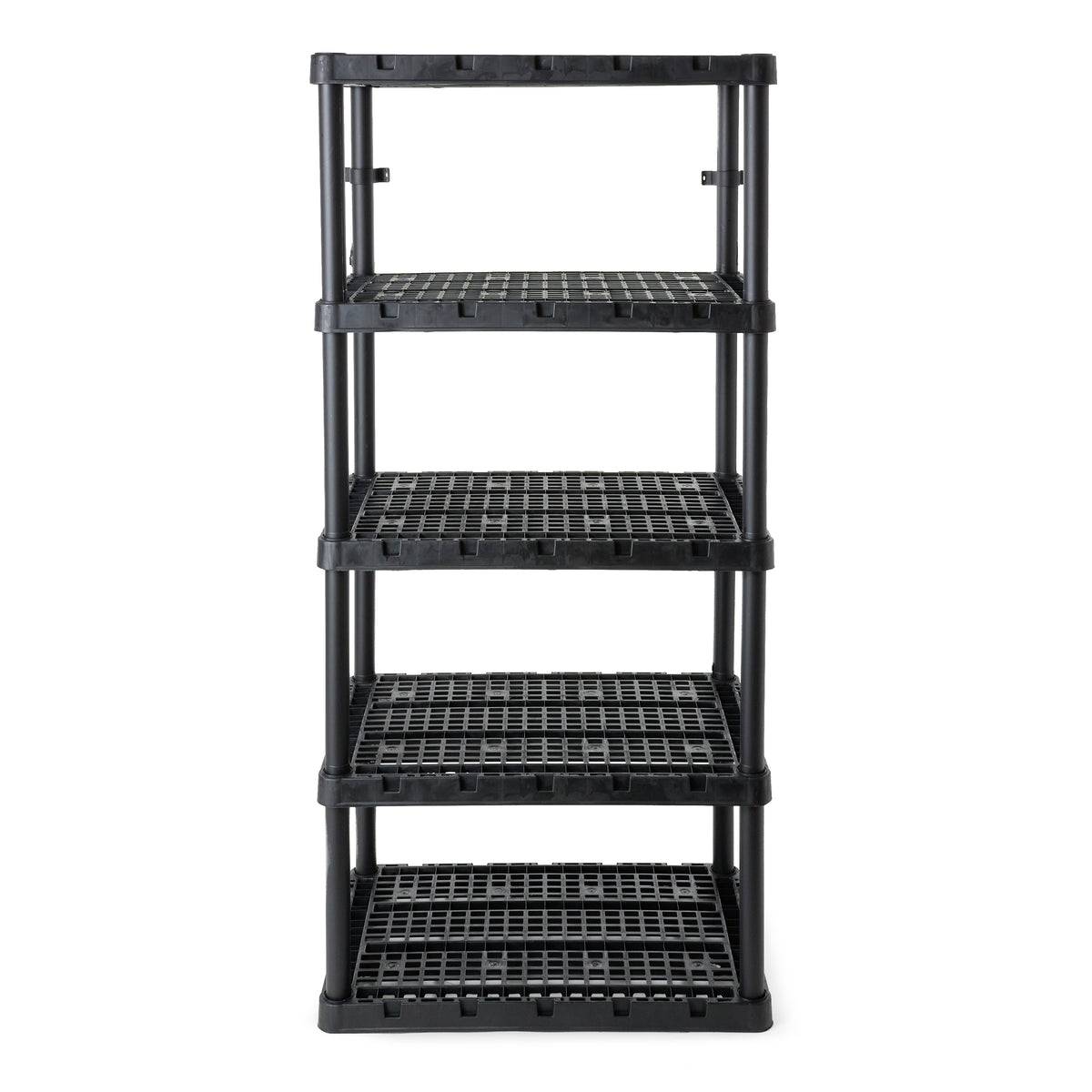 Gracious Living 5 Shelf Knect-A-Shelf Ventilated Heavy Duty Storage, Black 3Pack