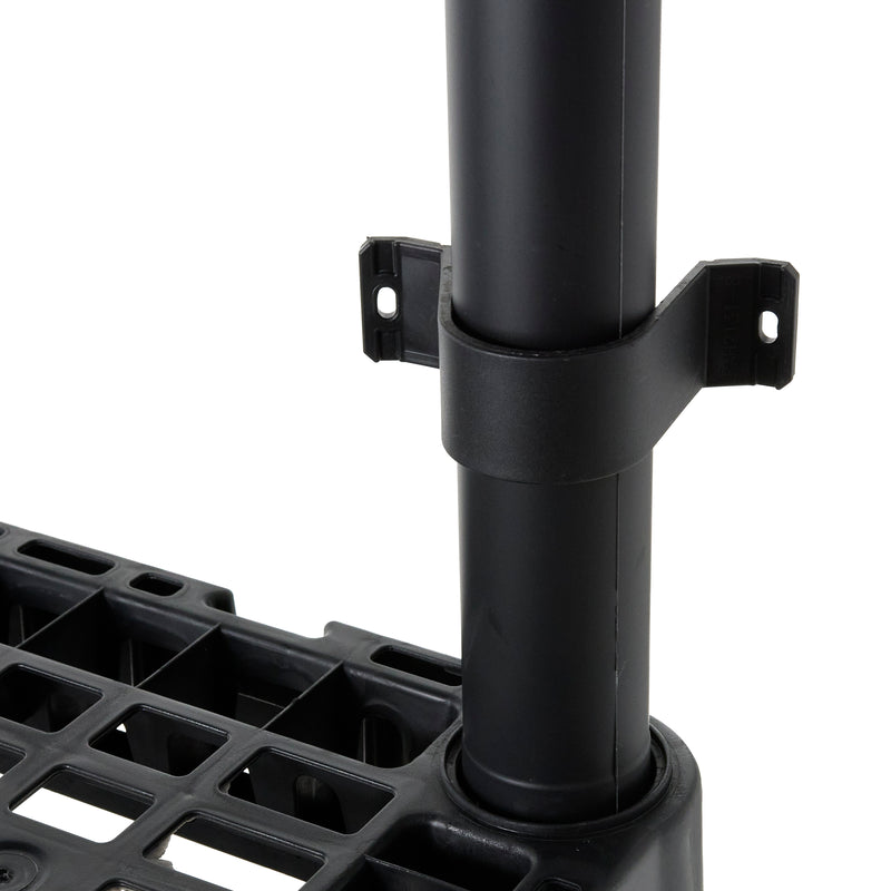 Gracious Living 5 Shelf Knect-A-Shelf Ventilated Heavy Duty Storage, Black 2Pack