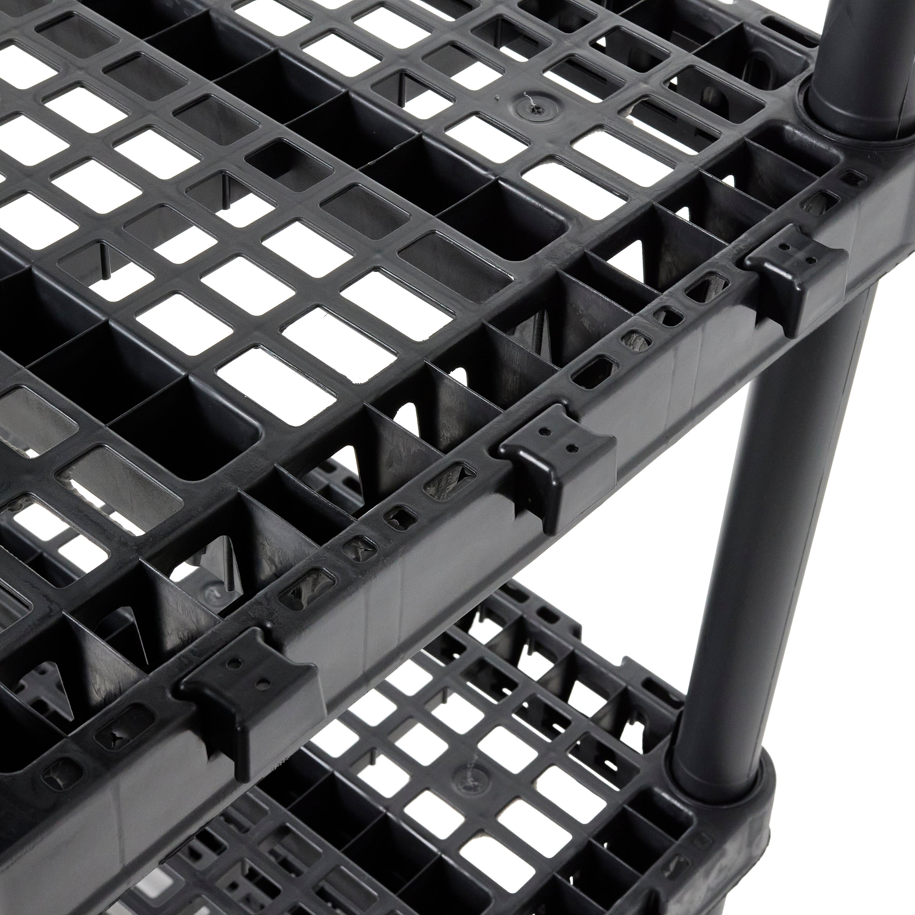 Gracious Living 5 Shelf Knect-A-Shelf Ventilated Heavy Duty Storage, Black(Used) - VMInnovations