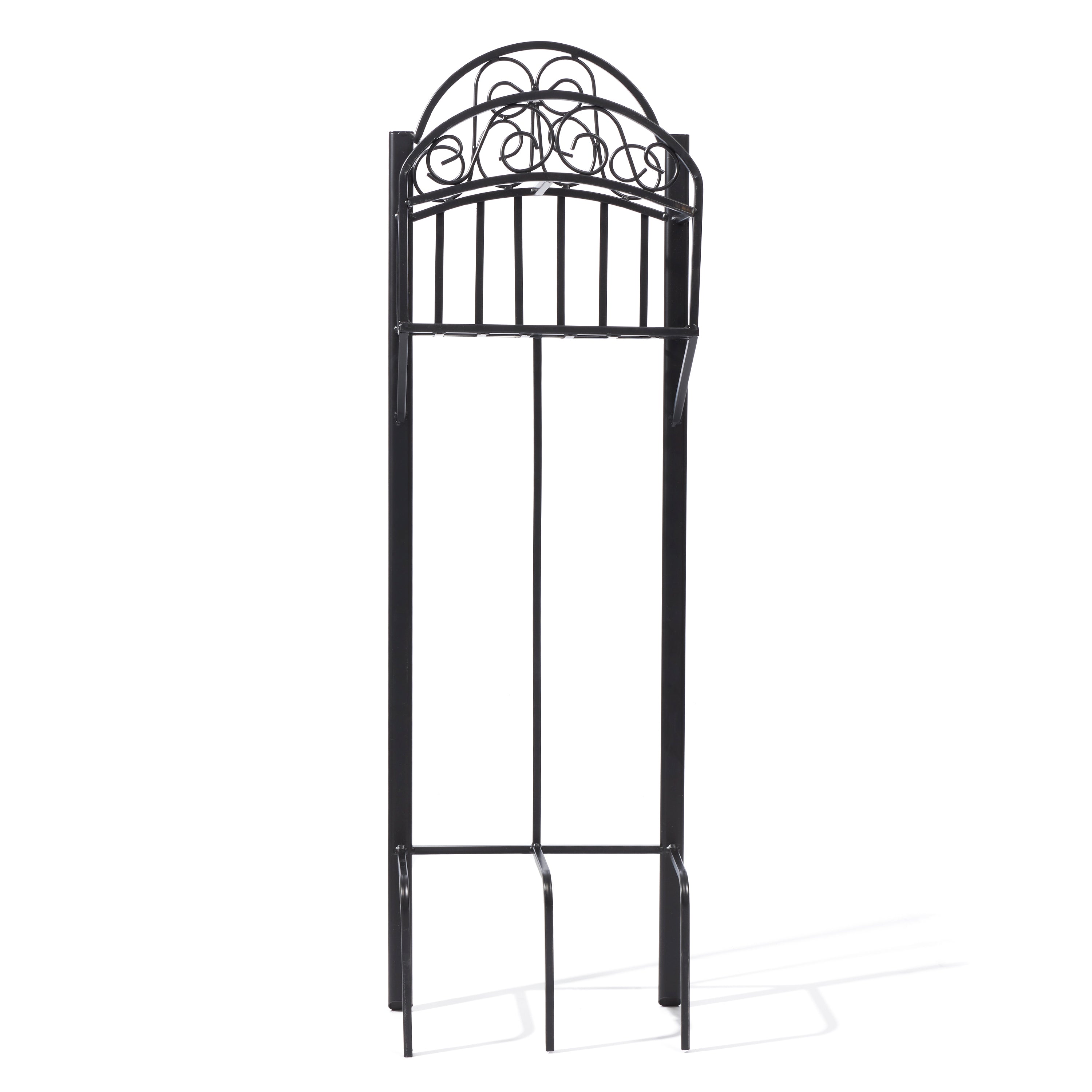 Liberty Garden 5-Prong Gauge Steel Scroll Water Hose Stand w/ Shelf (Open Box) - VMInnovations