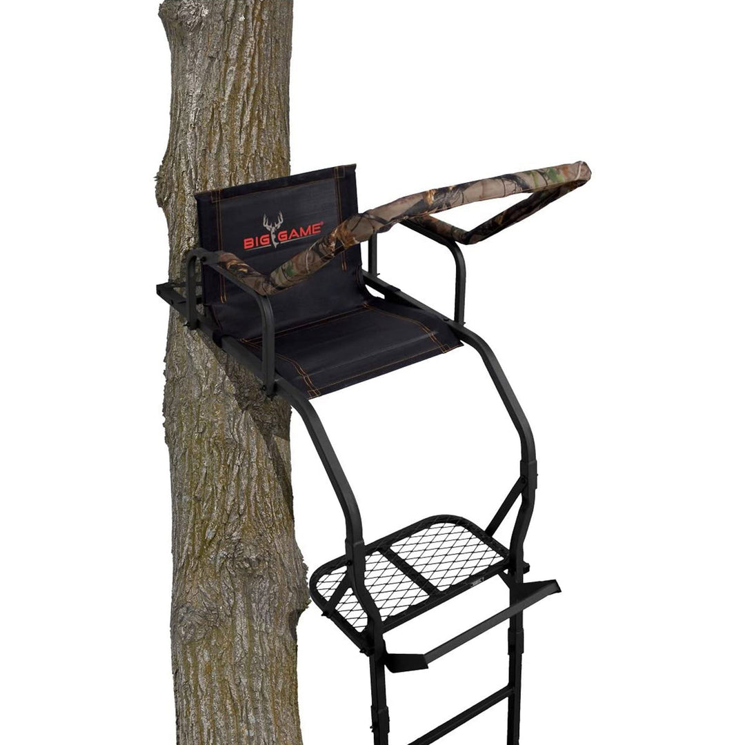 Big Game Warrior DXT 17 Foot 1 Person Deer Hunting Ladder Climbing Tree Stand - VMInnovations