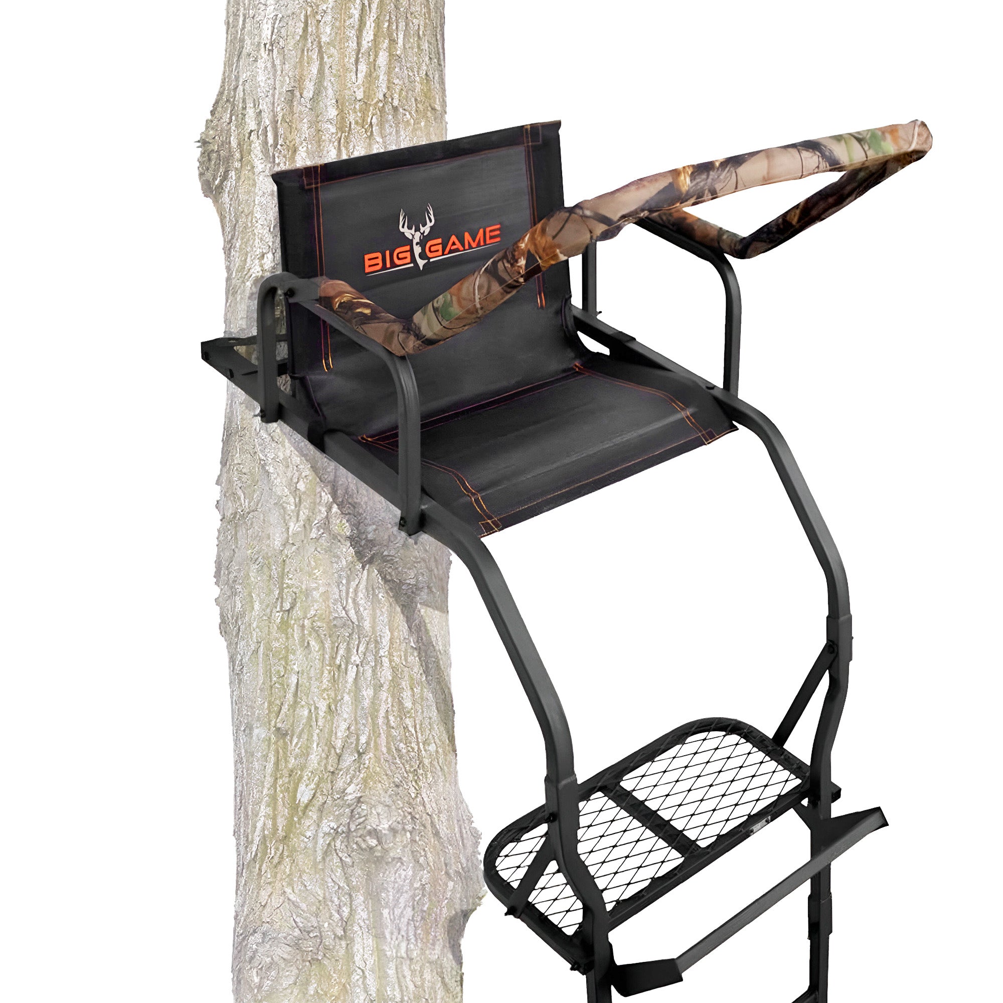 Big Game Warrior DXT Lightweight Portable Hunting Tree Stand Ladder, 17' (Used)