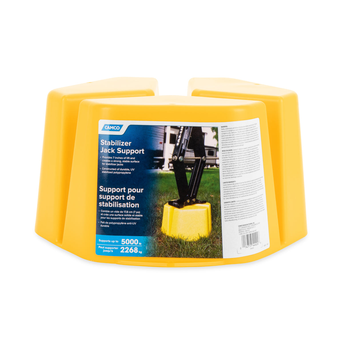 Camco Yellow Leveling Stabilizer Jack Support Stand 5000 LB Load Capacity (Used)