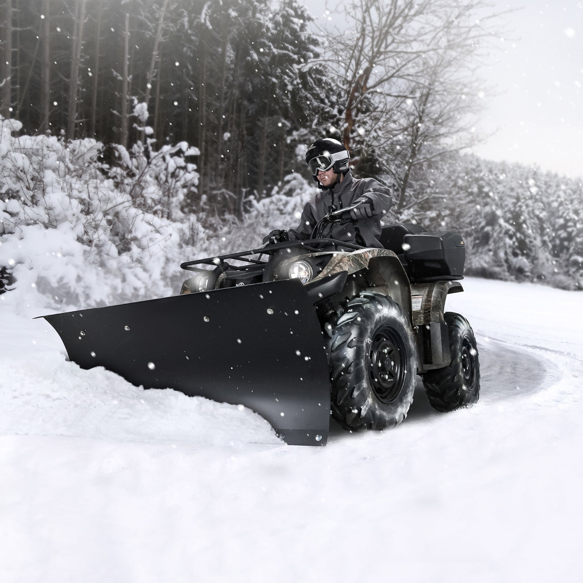 Black Boar 66016 ATV/UTV Adjustable 48" Long Snow Plow Implement Kit (Open Box)
