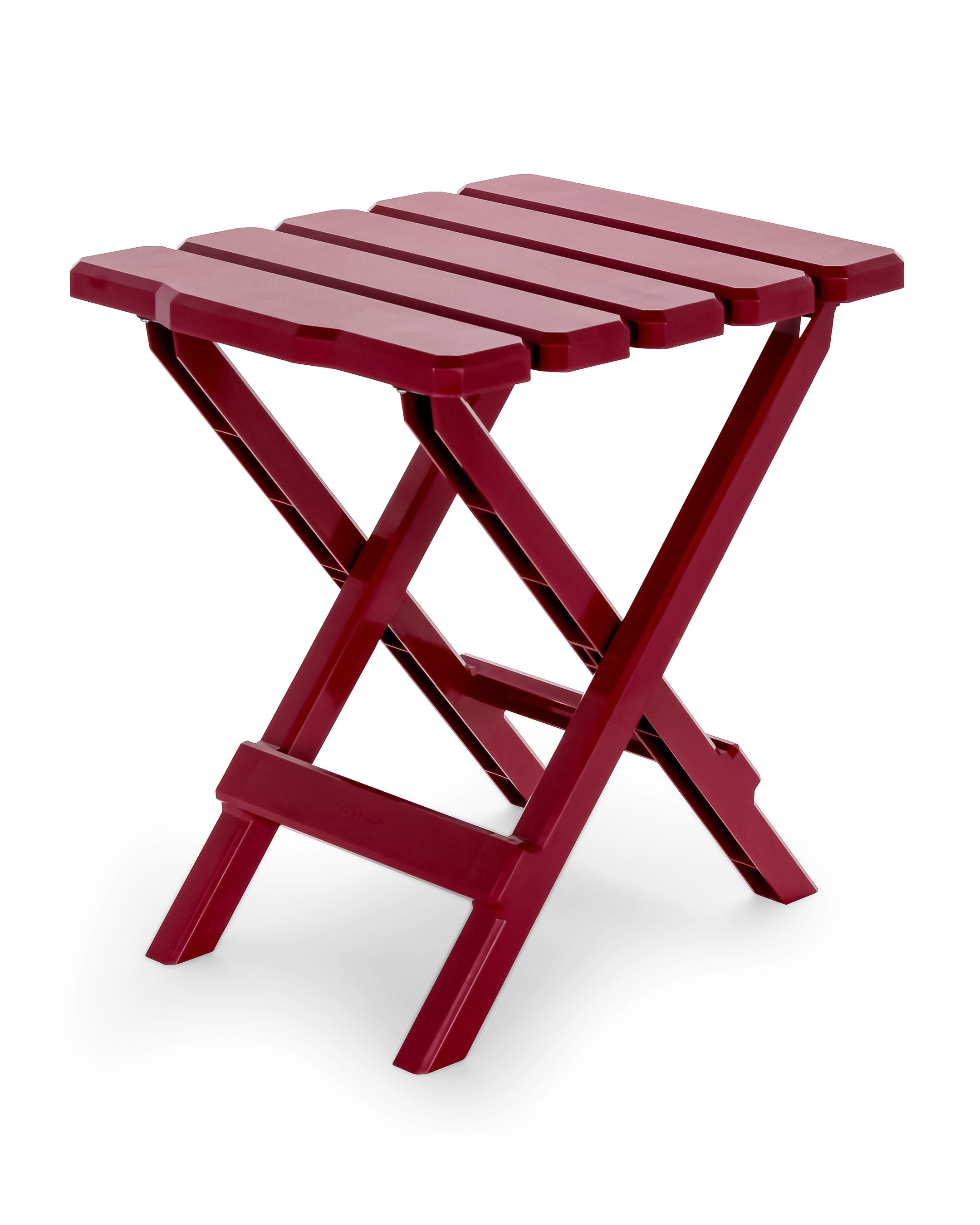 Camco 51684 Outdoor Camping Regular Adirondack Plastic Folding Side Table, Red