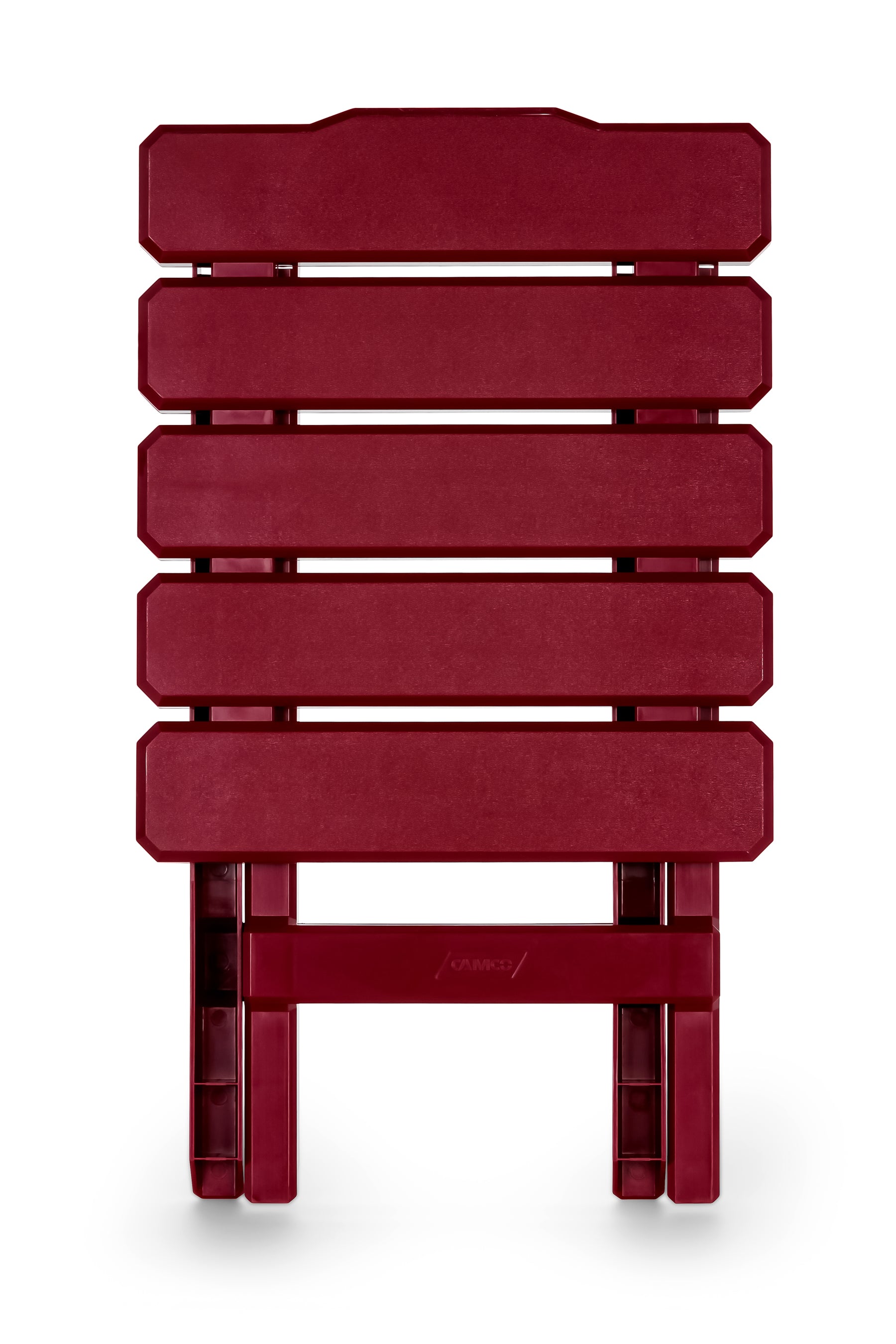 Camco 51684 Outdoor Camping Regular Adirondack Plastic Folding Side Table, Red
