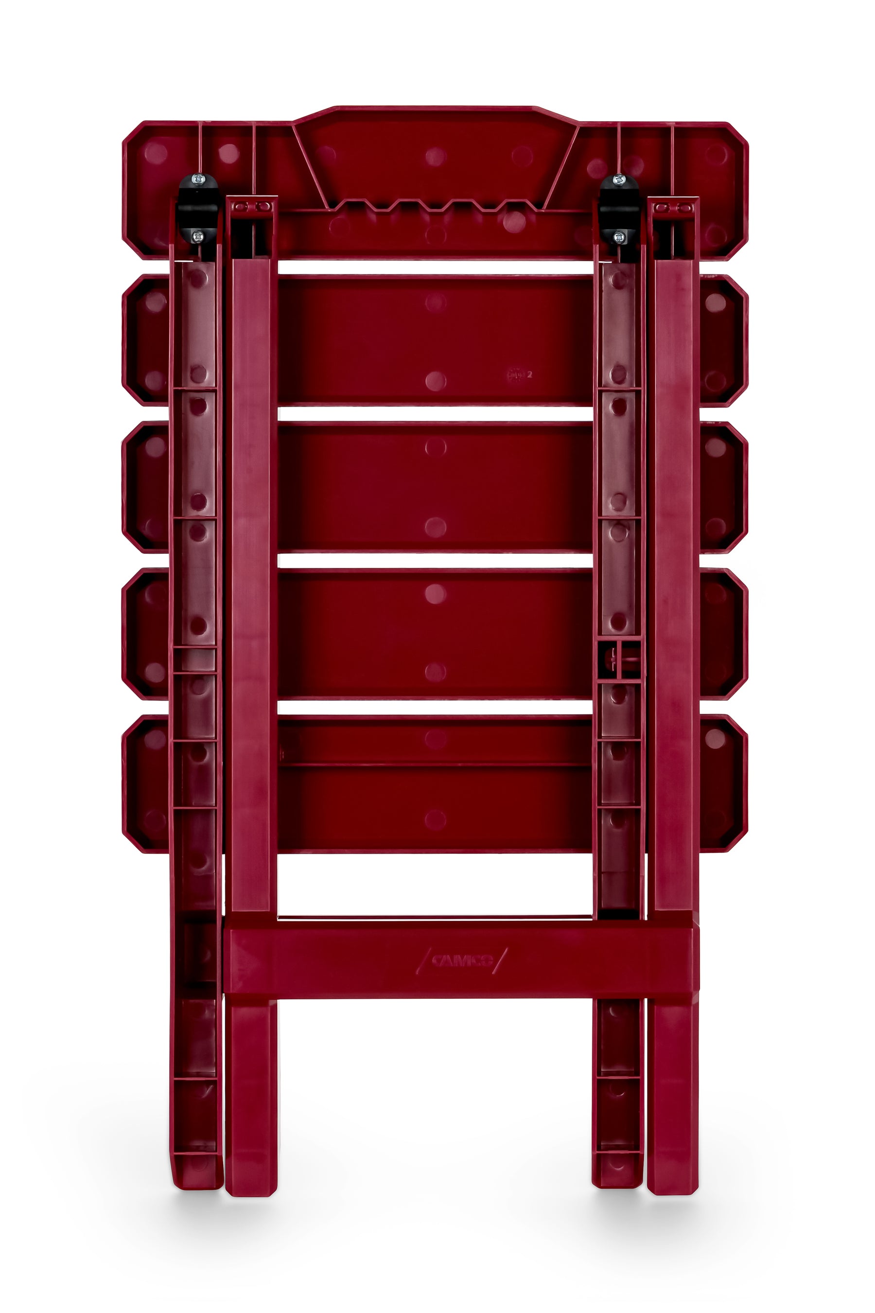 Camco Outdoor Camping Regular Adirondack Plastic Folding Side Table, Red (Used)