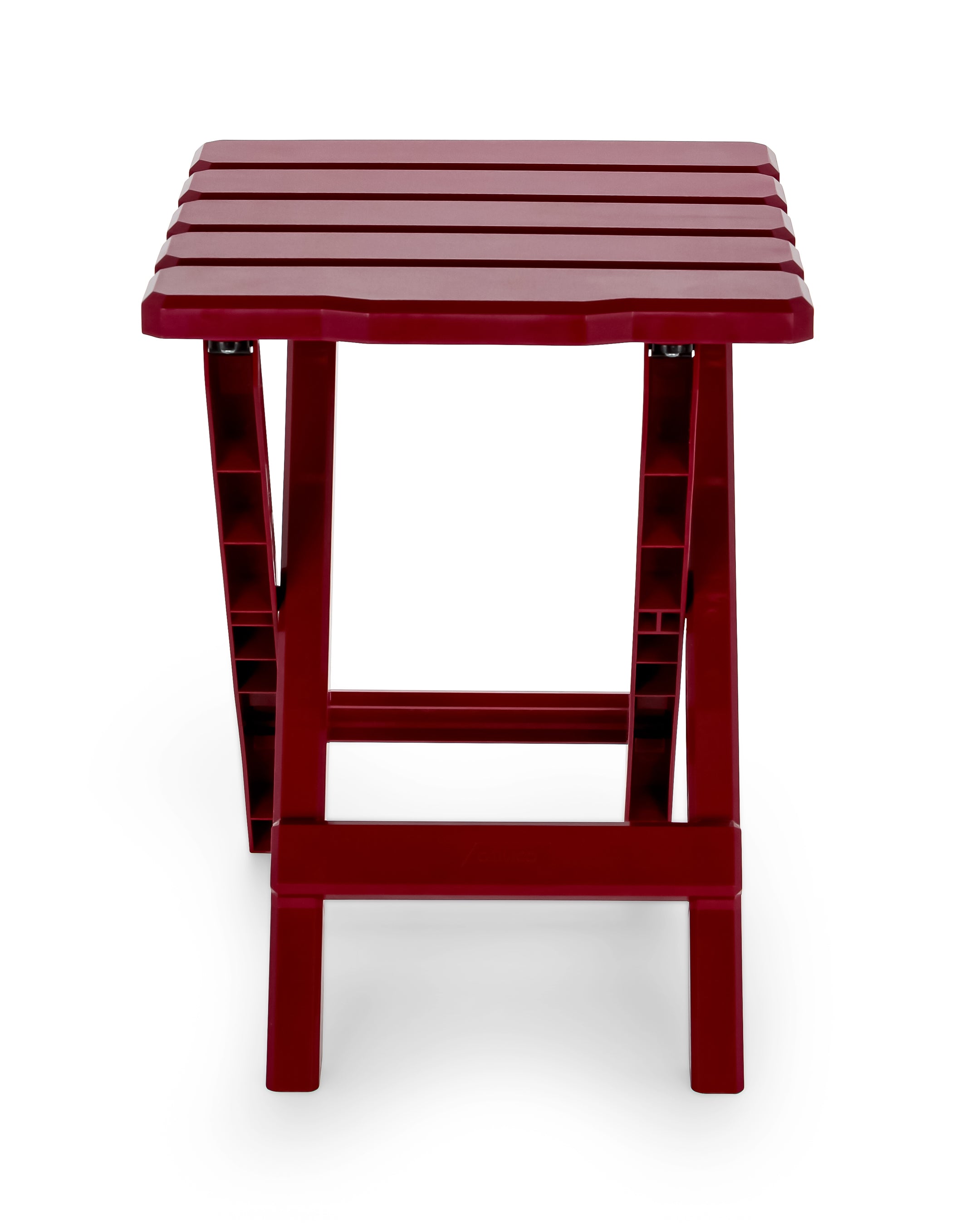 Camco 51684 Outdoor Camping Regular Adirondack Plastic Folding Side Table, Red