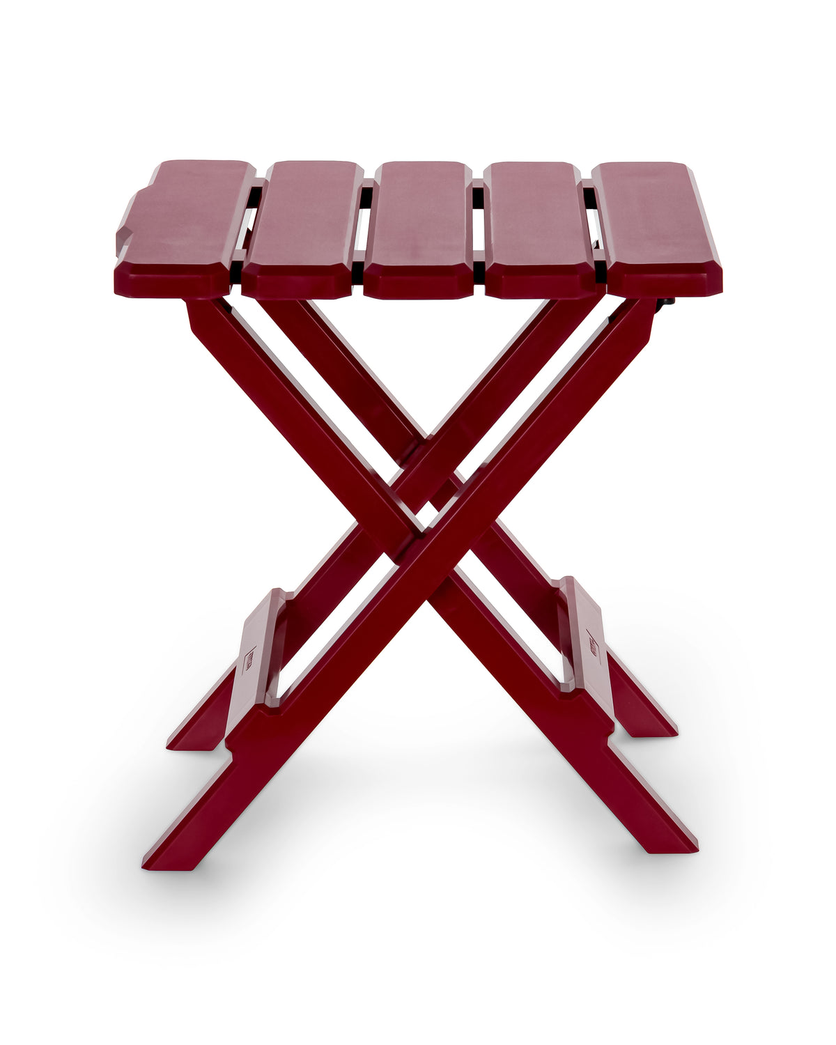 Camco 51684 Outdoor Camping Regular Adirondack Plastic Folding Side Table, Red