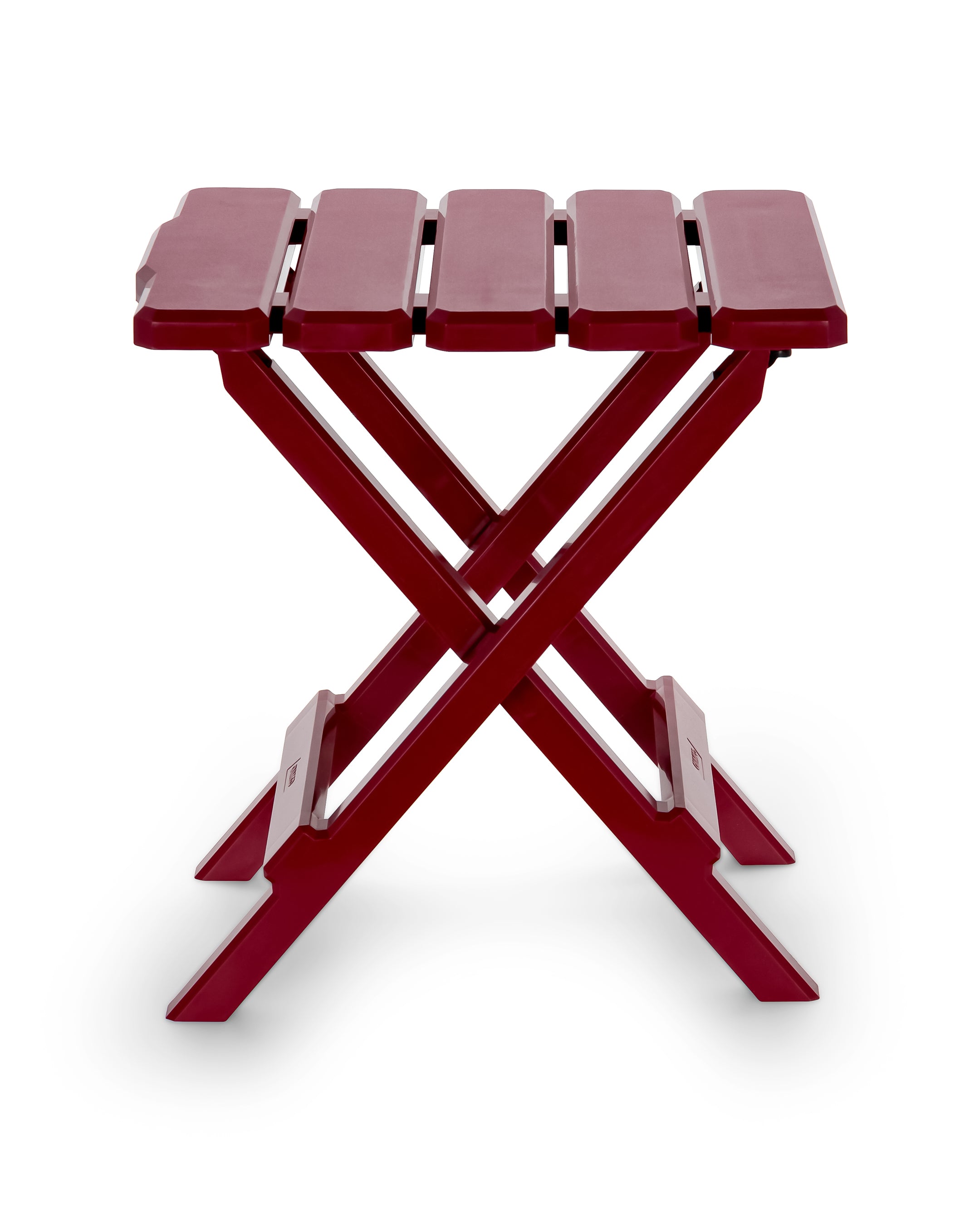 Camco Outdoor Camping Regular Adirondack Plastic Folding Side Table, Red (Used)