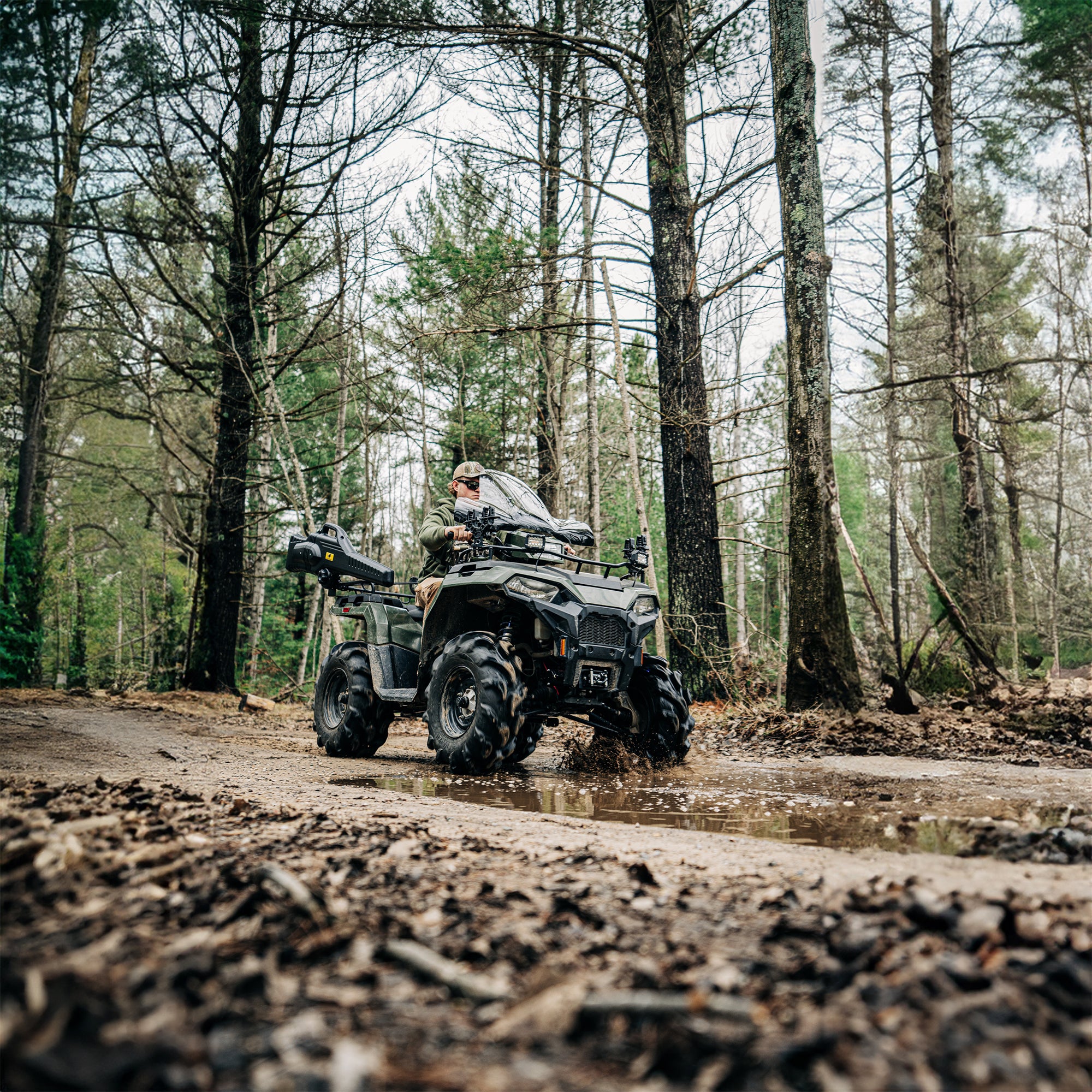 Camco Black Boar ATV Outside Vehicle Heavy-Duty Wraparound Protective Windshield