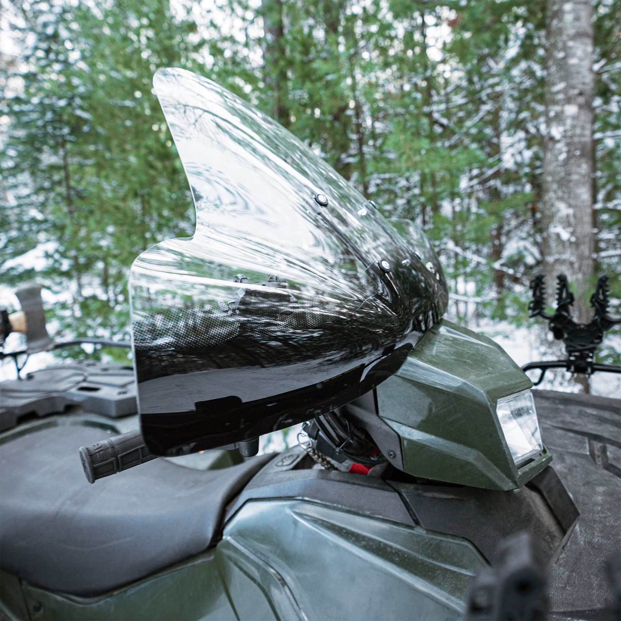 Camco Black Boar ATV Outside Vehicle Heavy-Duty Wraparound Protective Windshield