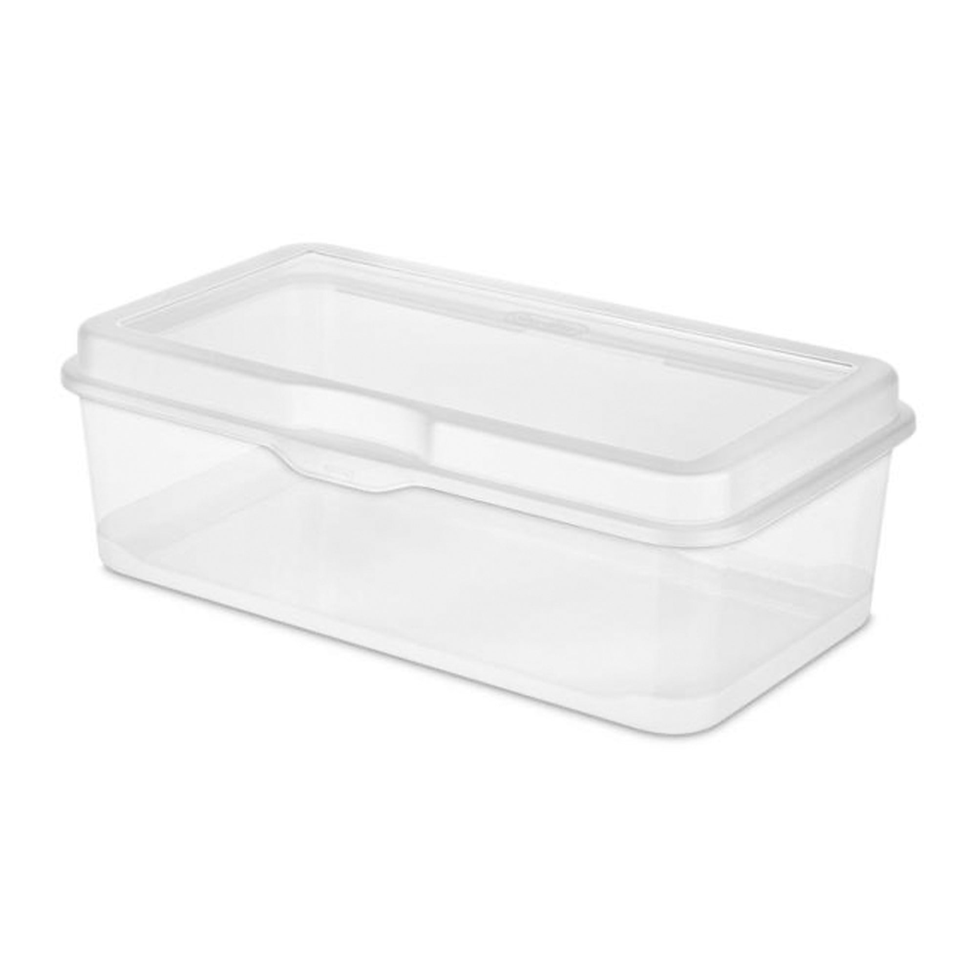 Sterilite Plastic Stacking FlipTop Latching Storage Box Container, Clear 48 Pack - VMInnovations