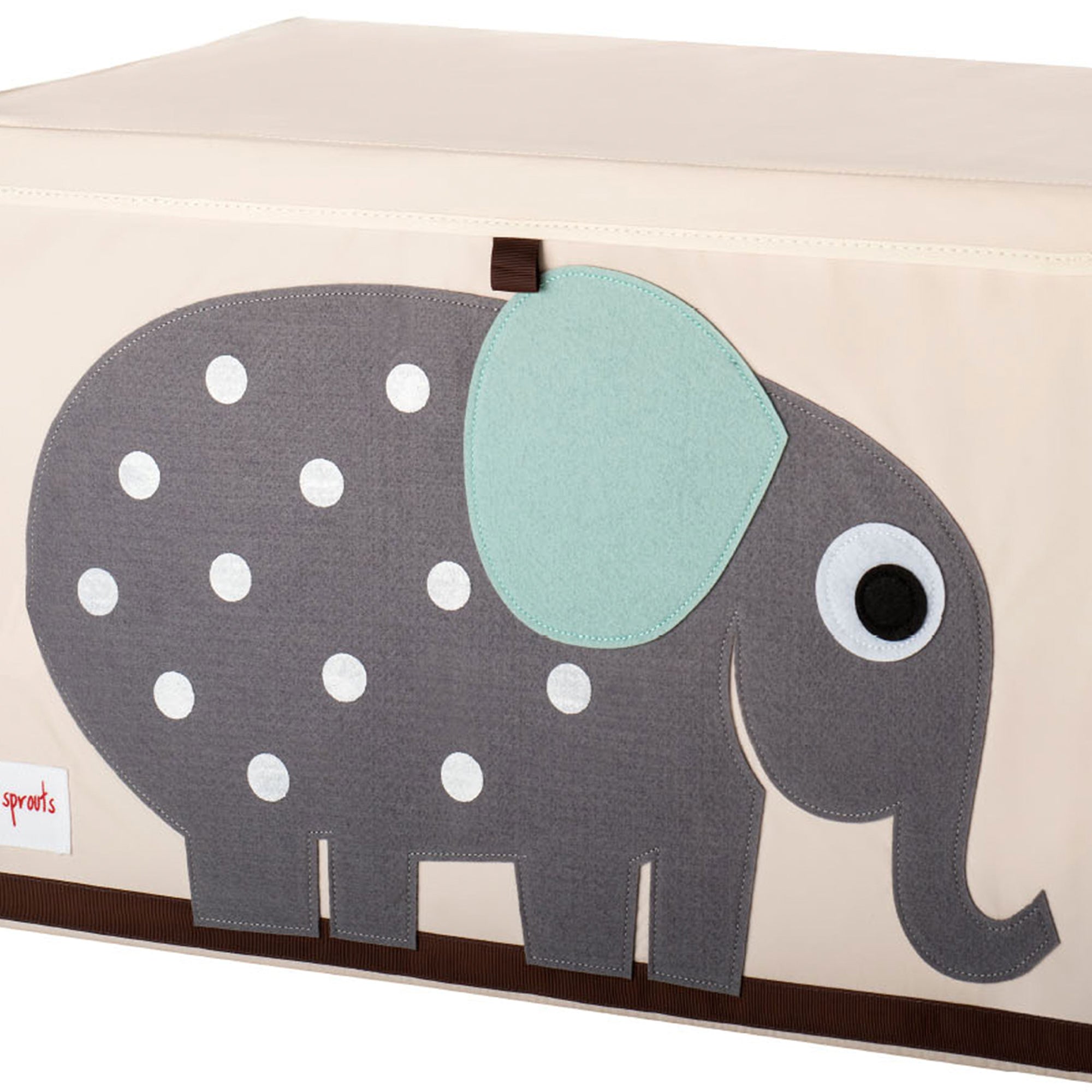 3 Sprouts UTCELE Collapsible Toy Chest Storage Bin for Kids Playroom, Elephant