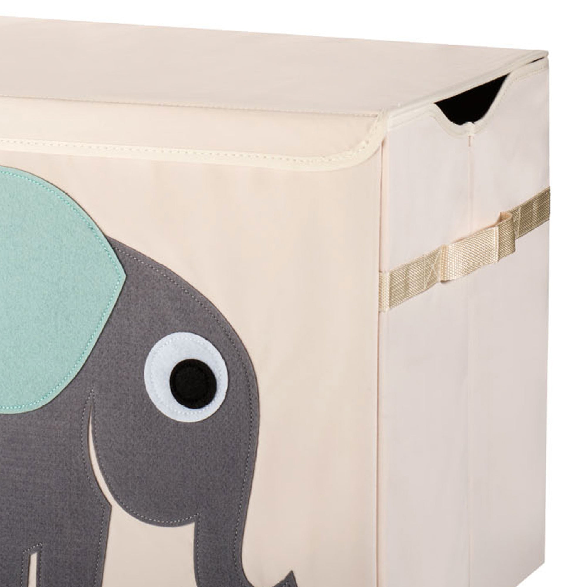 3 Sprouts UTCELE Collapsible Toy Chest Storage Bin for Kids Playroom, Elephant