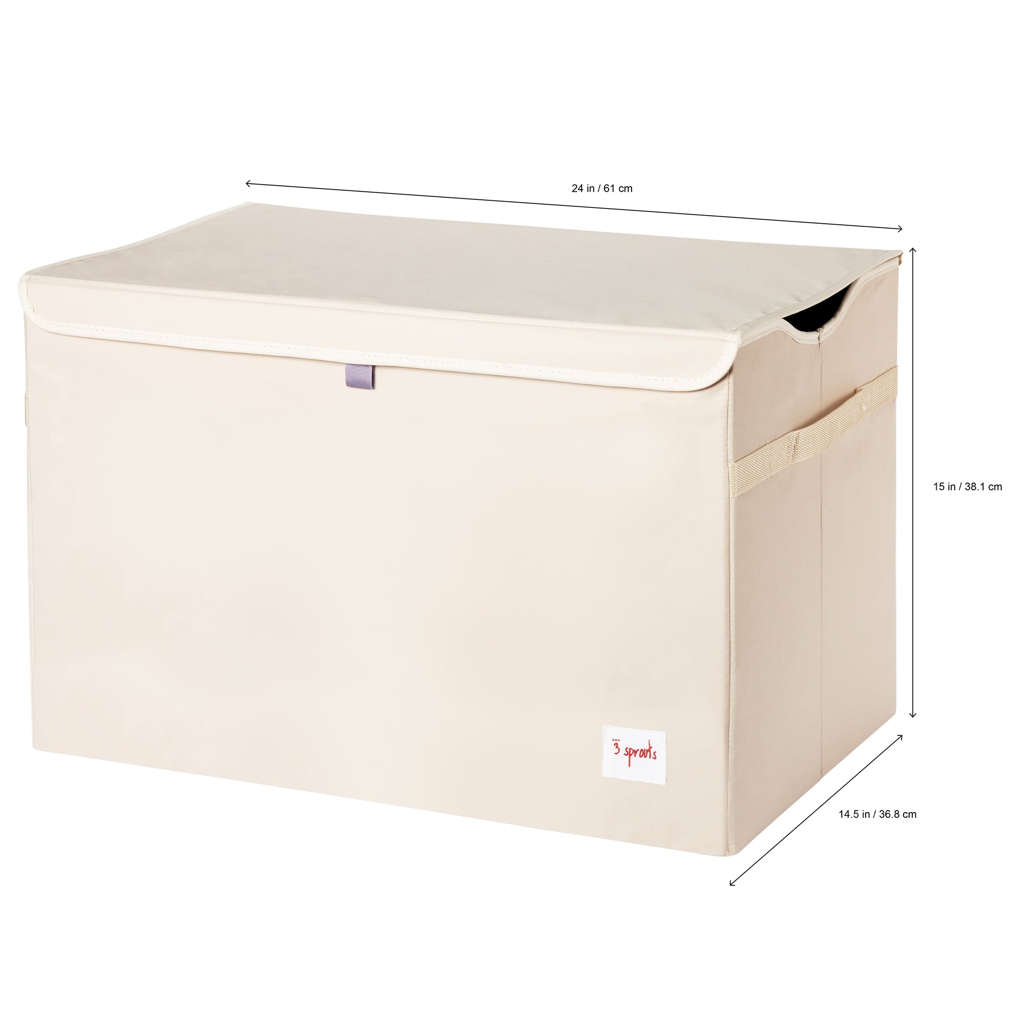 3 Sprouts UTCELE Collapsible Toy Chest Storage Bin for Kids Playroom, Elephant