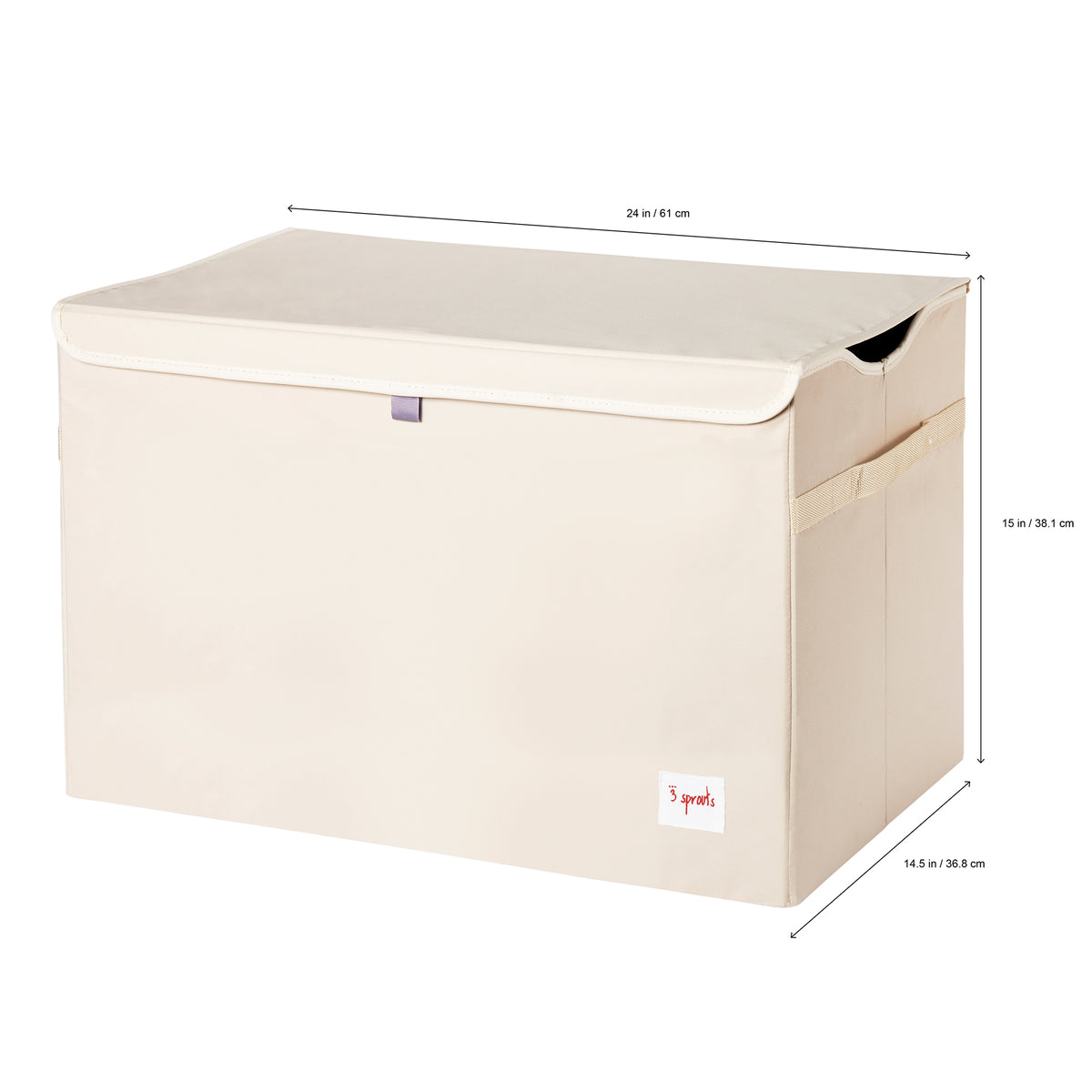 3 Sprouts UTCRHN Collapsible Toy Chest Storage Bin for Kids Playroom (Open Box)