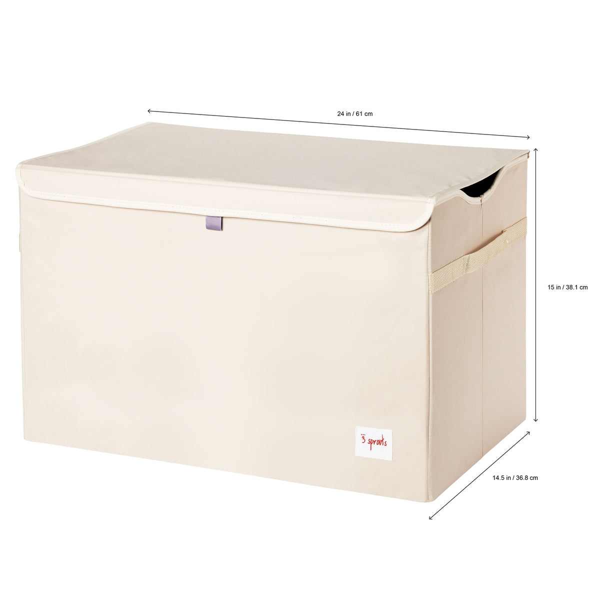 3 Sprouts Collapsible Toy Chest Storage Bin for Kids Playroom, Walrus (Used)