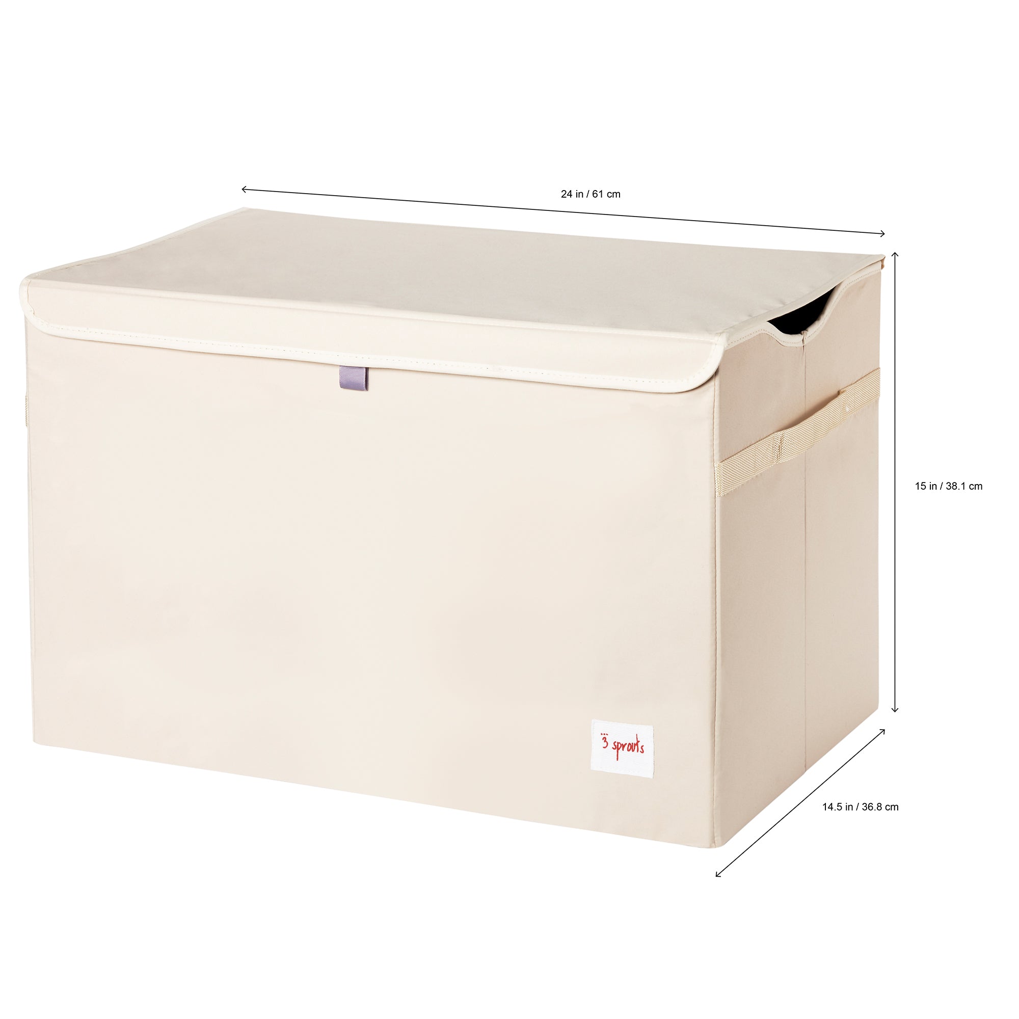 3 Sprouts UTCHIP Collapsible Toy Chest Storage Bin for Kids Playroom, Hippo
