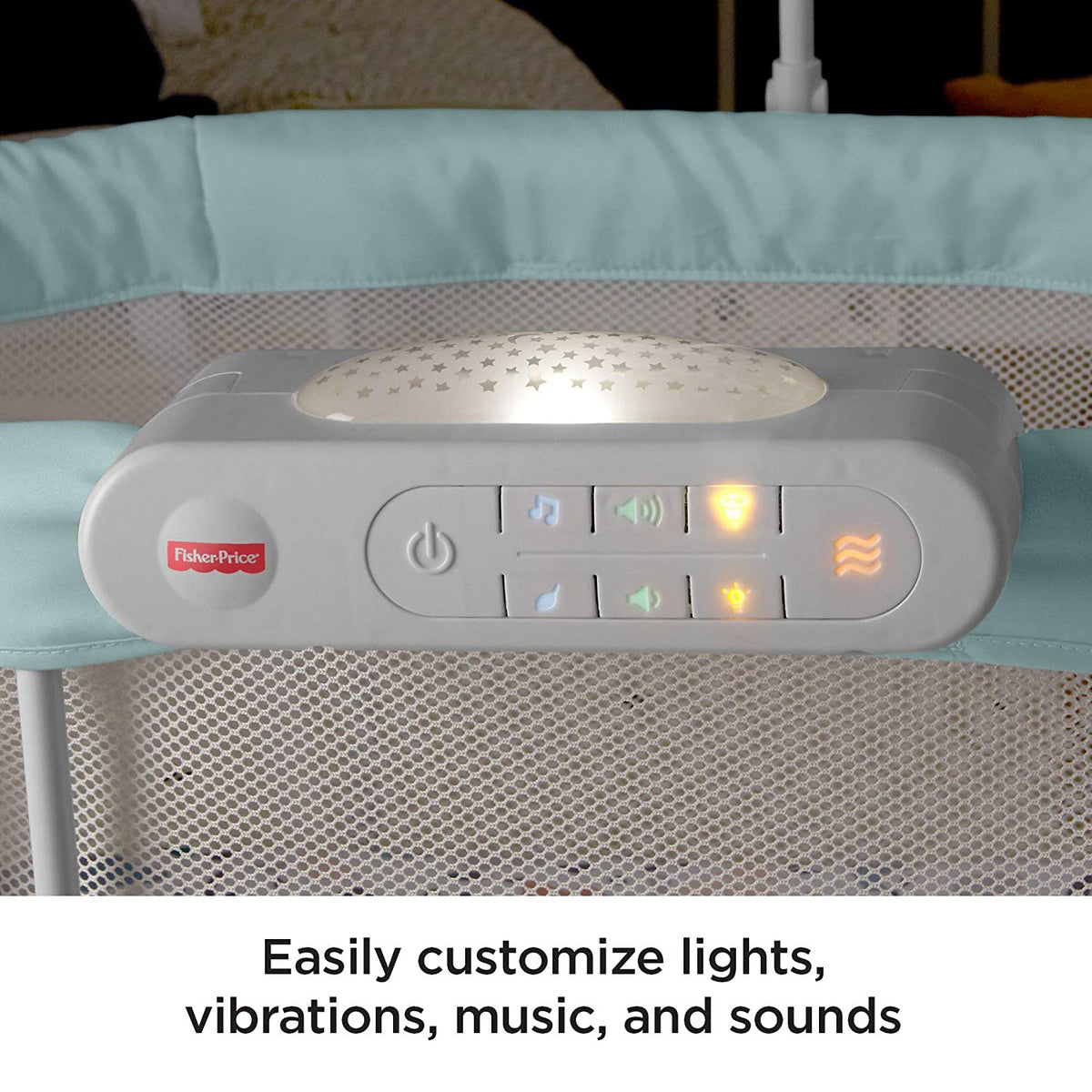Fisher Price Soothing Motions Baby Bassinet with Music, Pacific Pebble(Open Box)