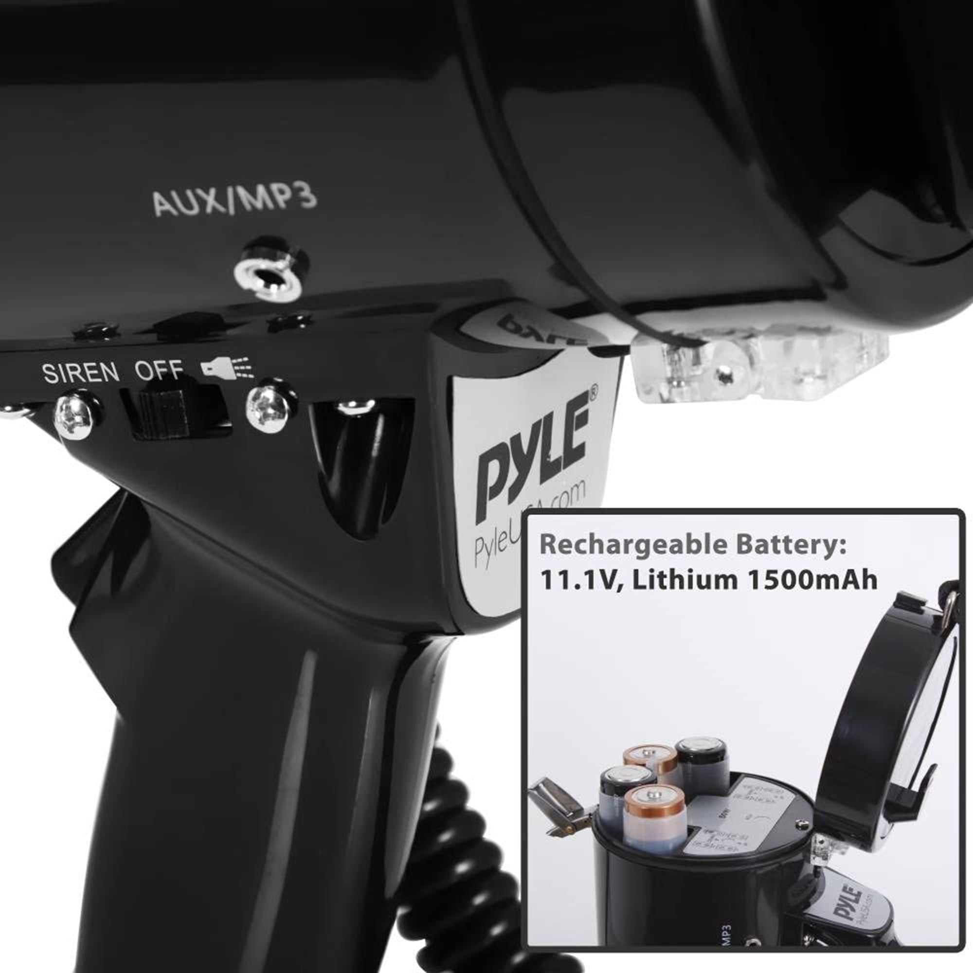 Pyle Portable PA Megaphone Speaker with Built-in Rechargeable Battery (2 Pack) - VMInnovations