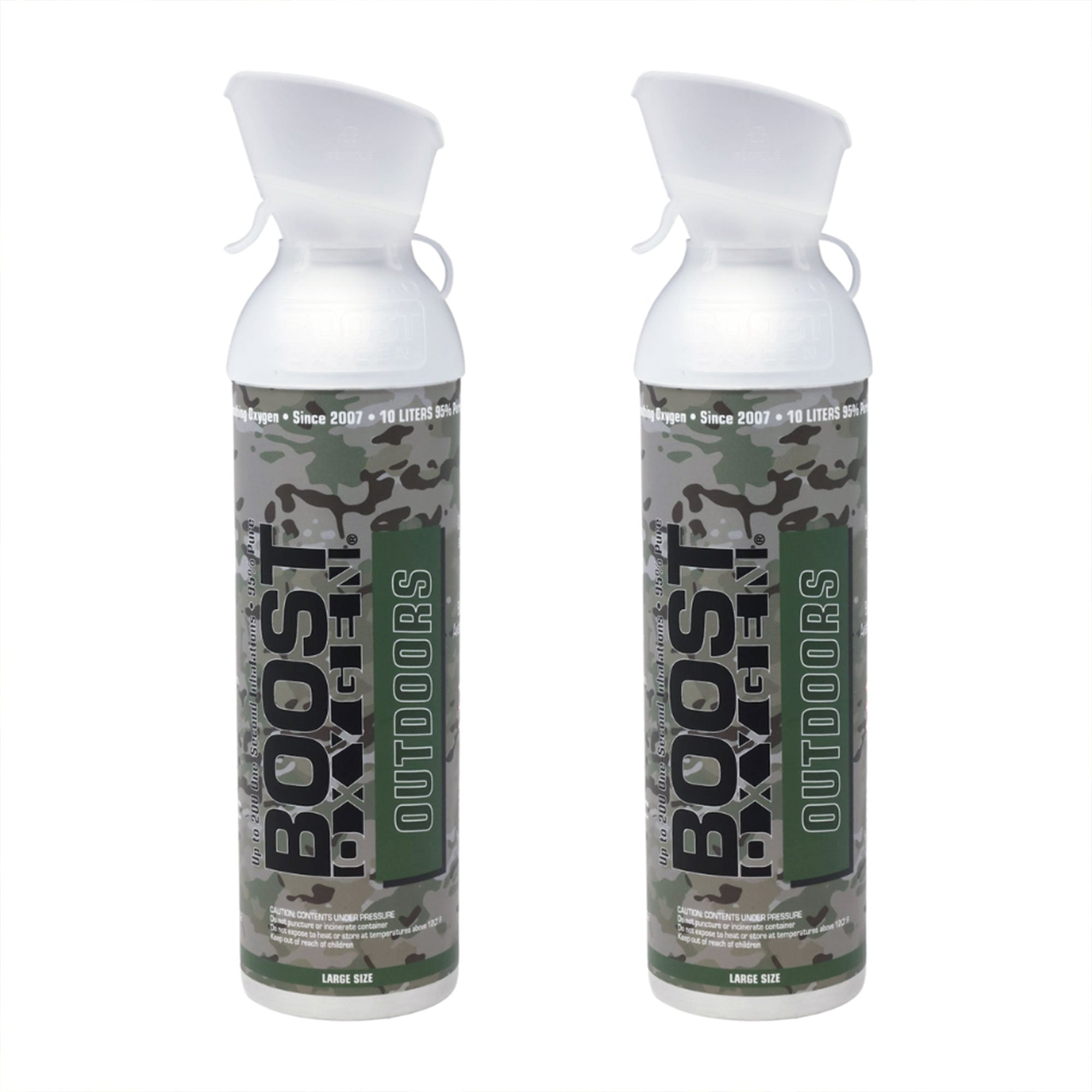 Boost Oxygen Outdoors Natural Portable 10 L Pure Canned Oxygen Canister (2 Pack)