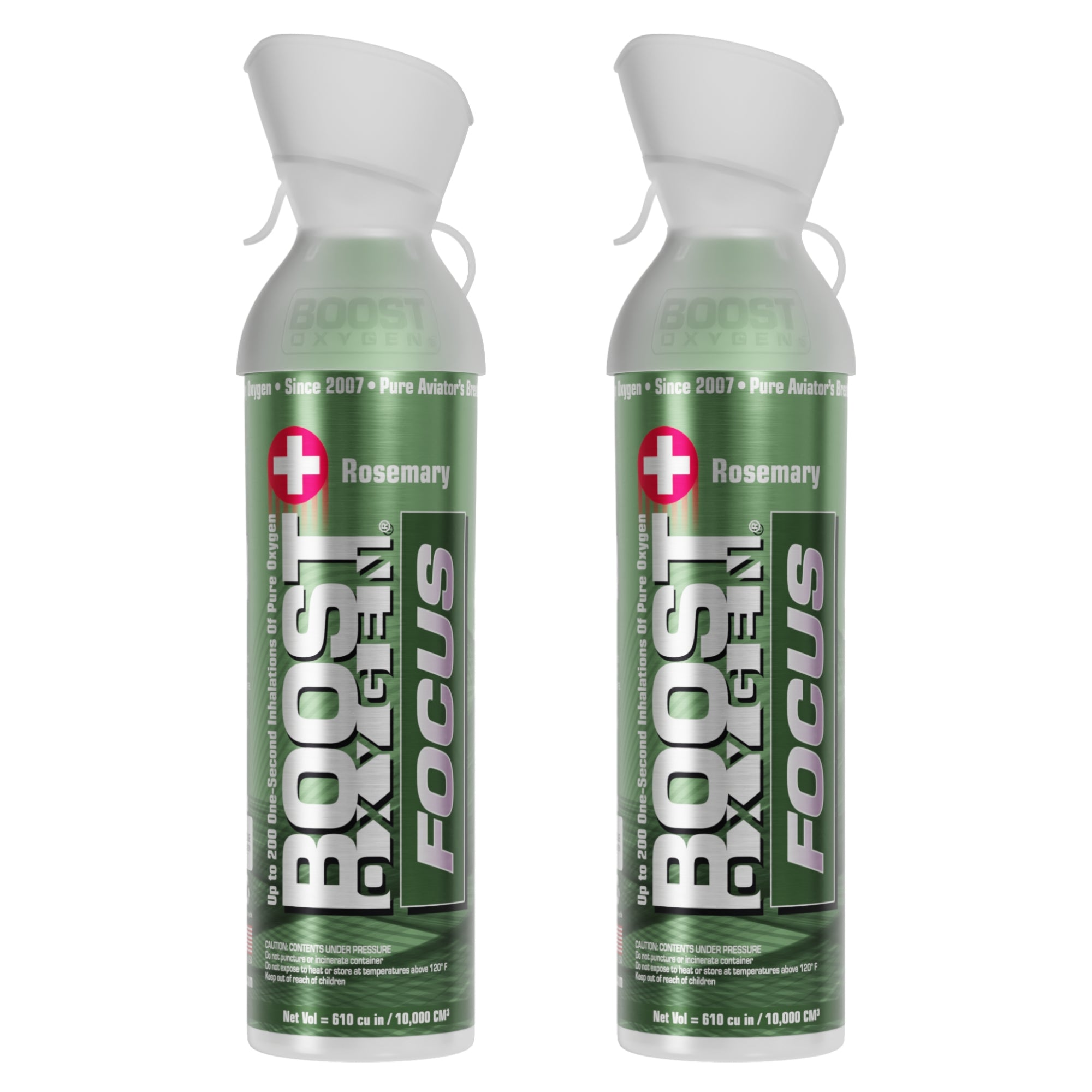 Boost Oxygen Think Tank Natural Portable 10 L Canned Oxygen, Rosemary (2 Pack) - VMInnovations