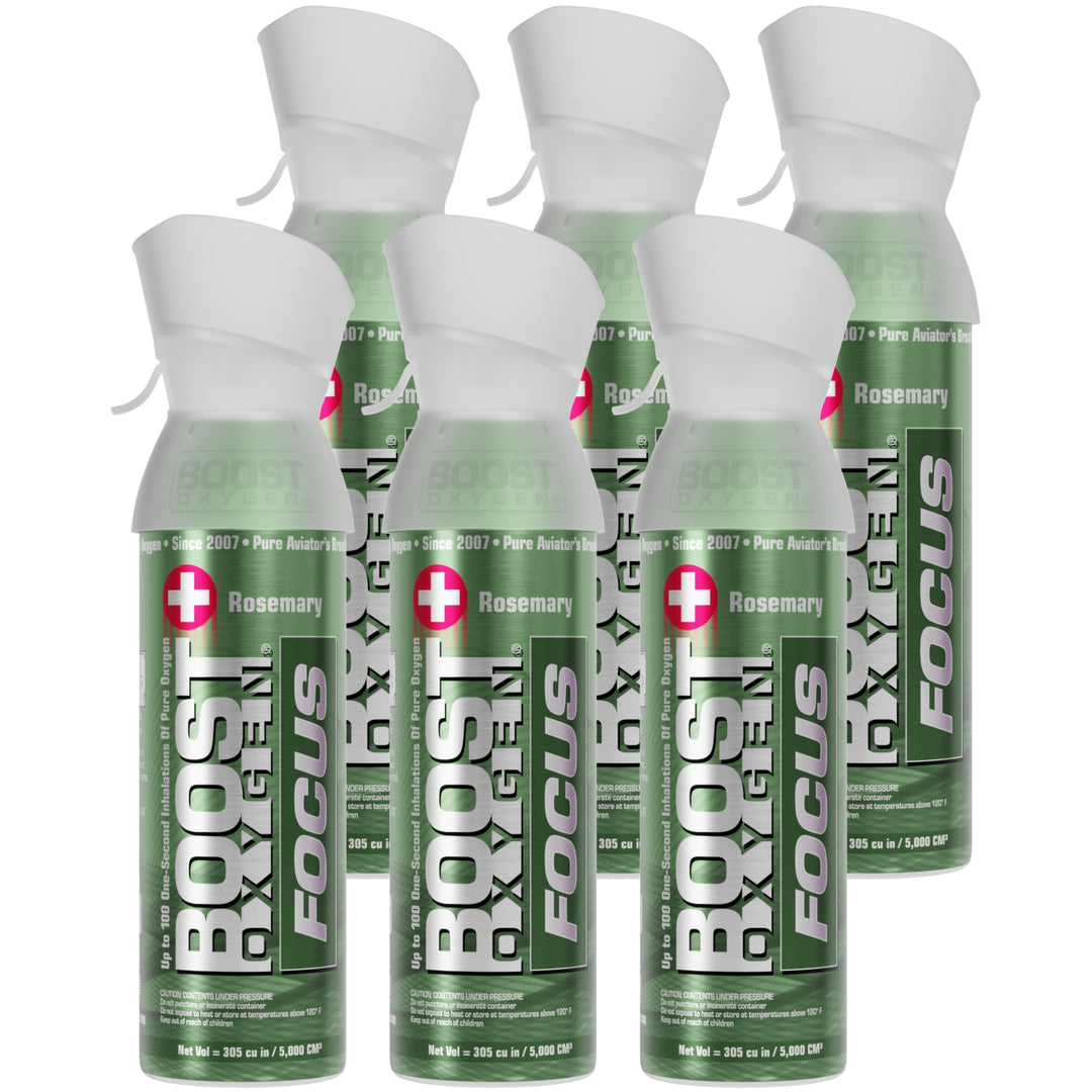 Boost Oxygen 5 L Think Tank Natural Portable Canned Oxygen, Rosemary (6 Pack) - VMInnovations