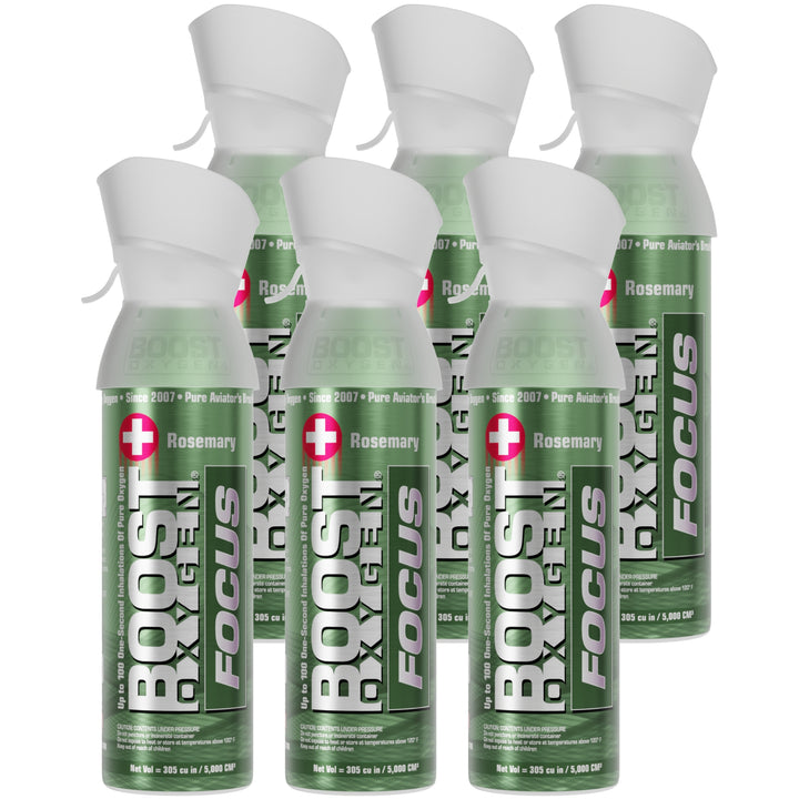 Boost Oxygen 5 L Think Tank Natural Portable Canned Oxygen, Rosemary (6 Pack) - VMInnovations