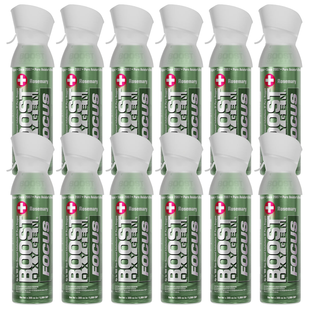Boost Oxygen 5 L Think Tank Natural Portable Canned Oxygen, Rosemary (12 Pack) - VMInnovations