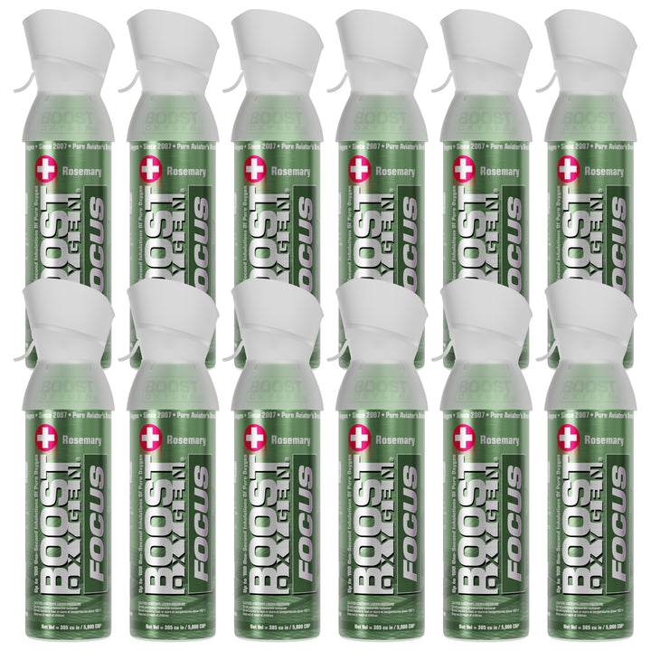 Boost Oxygen 5 L Think Tank Natural Portable Canned Oxygen, Rosemary (12 Pack) - VMInnovations