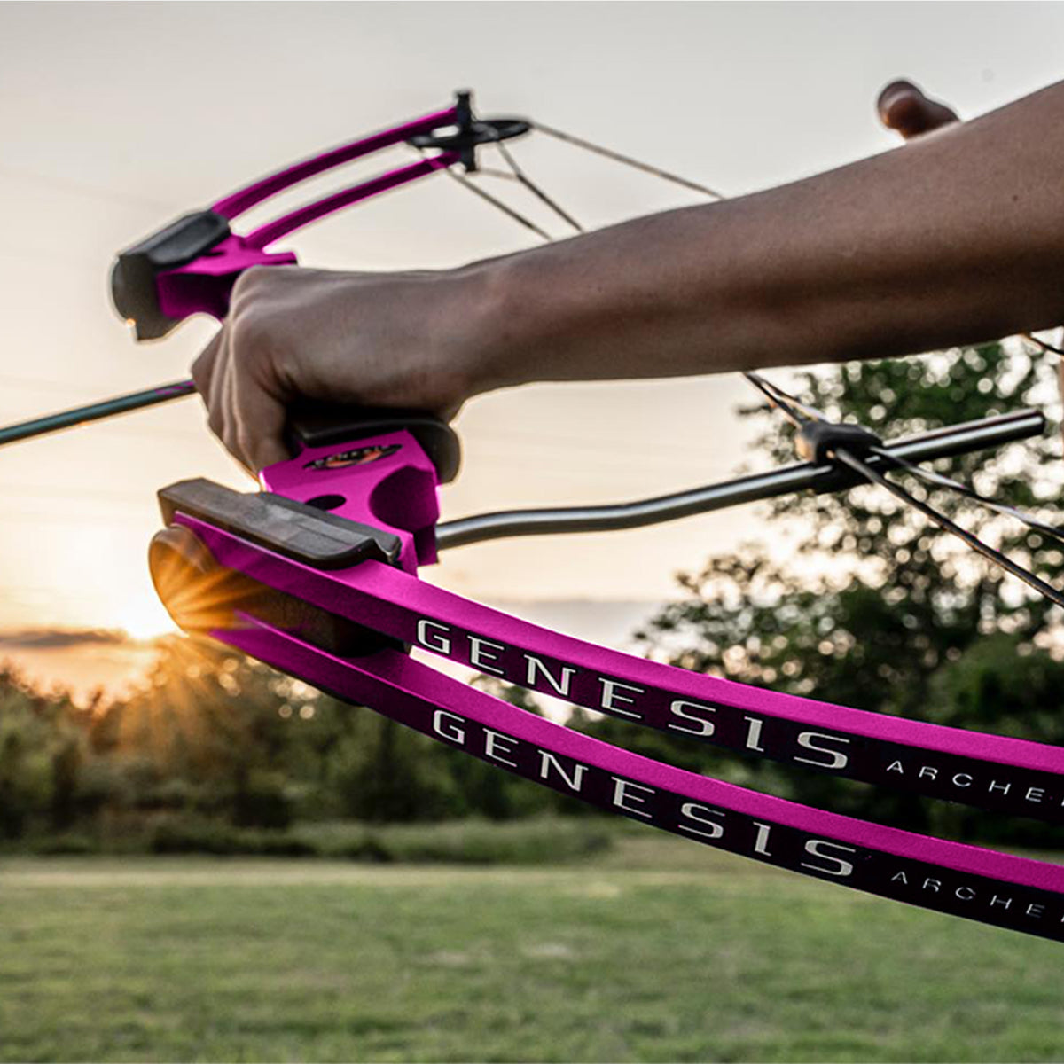Genesis Original Archery Compound Bow, Right Handed, Purple (Open Box)