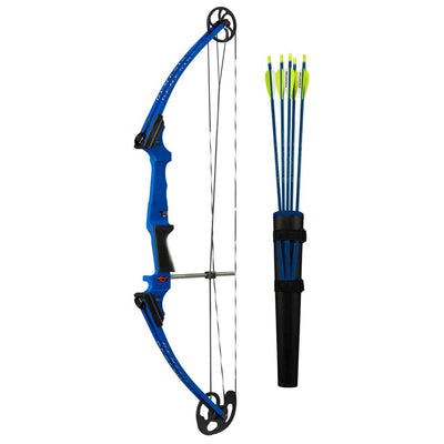 Genesis Archery Blue Compound Target Practice Bow Kit, Right Handed (Used)
