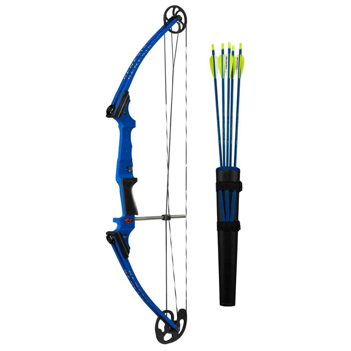 Genesis Original Archery Compound Bow and Arrow Set, Draw Hand-Right, Blue - VMInnovations