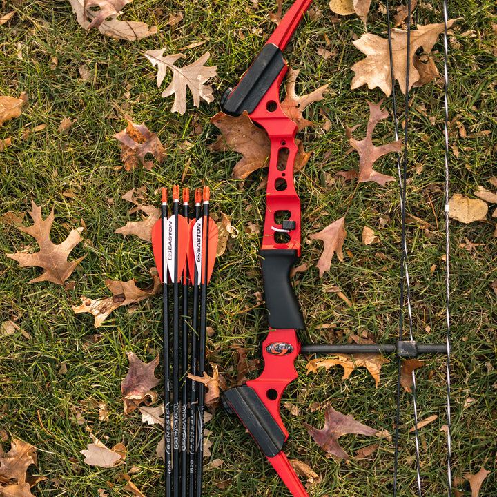 Genesis Mini, Youth Compound Bow & Arrow Kit with Quiver, Draw Hand-Right, Pink - VMInnovations
