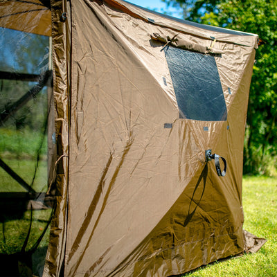 Clam Quick-Set Screen Hub Tent Wind & Sun Panels, Accessory Only, Brown (2 Pack) - VMInnovations