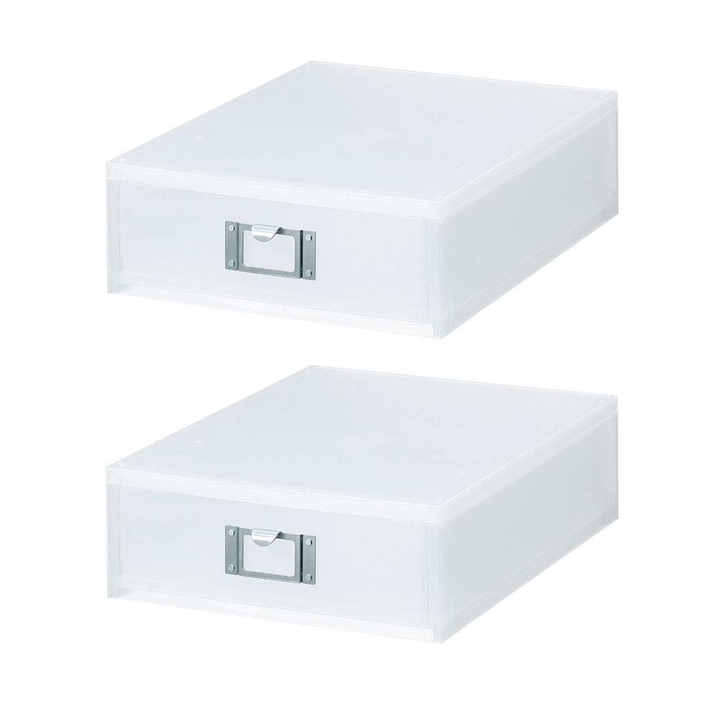 Like-It MX-5 Stackable Letter-Sized Organizer for Home & Office, White (2 Pack)