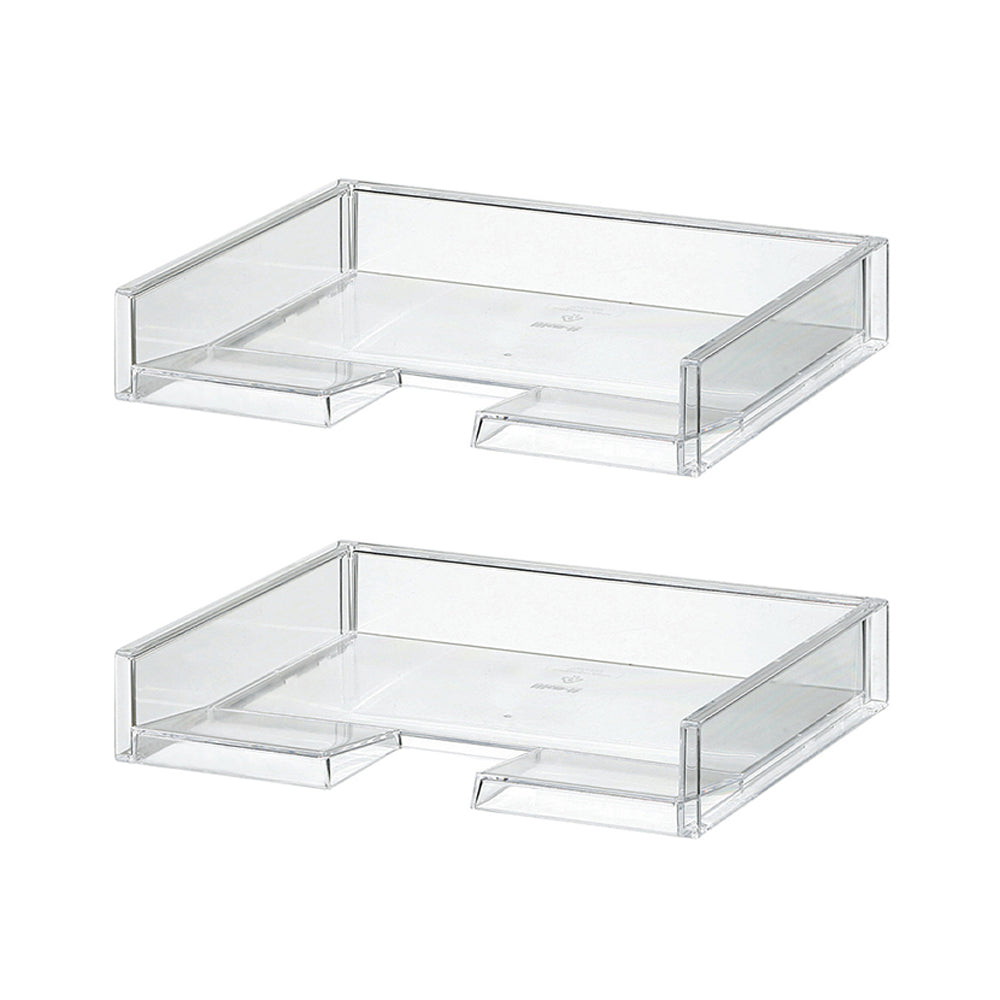 Like-It A4R File Tray Organizer Storage for Home, Desktop or Cosmetics (2 Pack)
