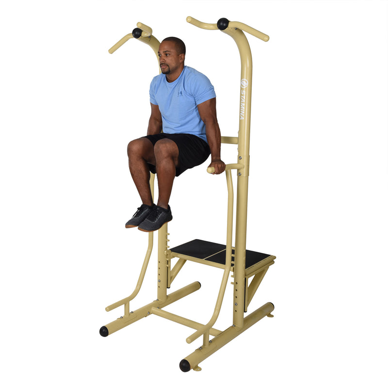 Stamina 65-1485 Weather-Resistant Fitness Power Tower Pro Station, Gold (Used)
