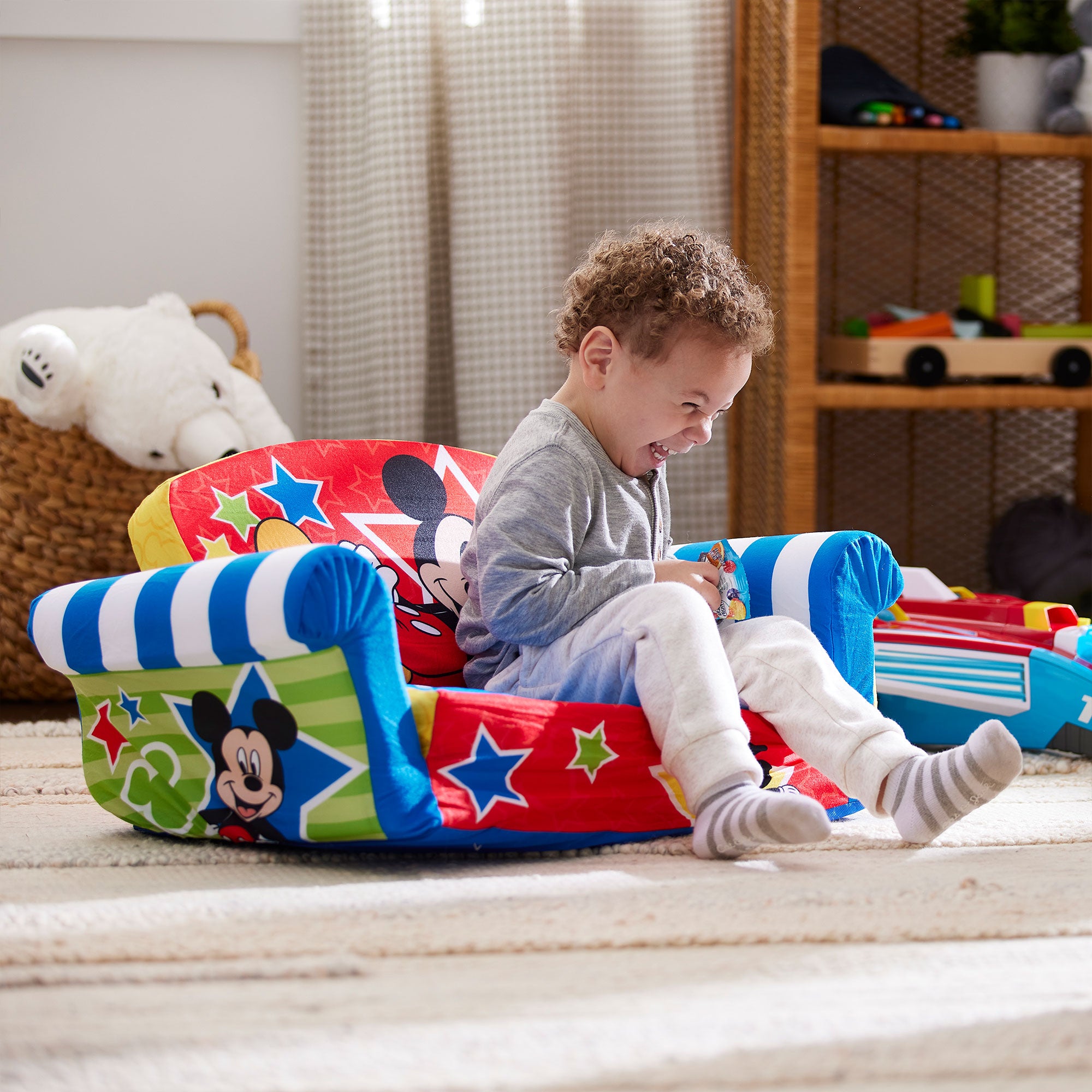 Marshmallow Furniture Children's 2 in 1 Flip Open Foam Kids Sofa (Open Box) - VMInnovations