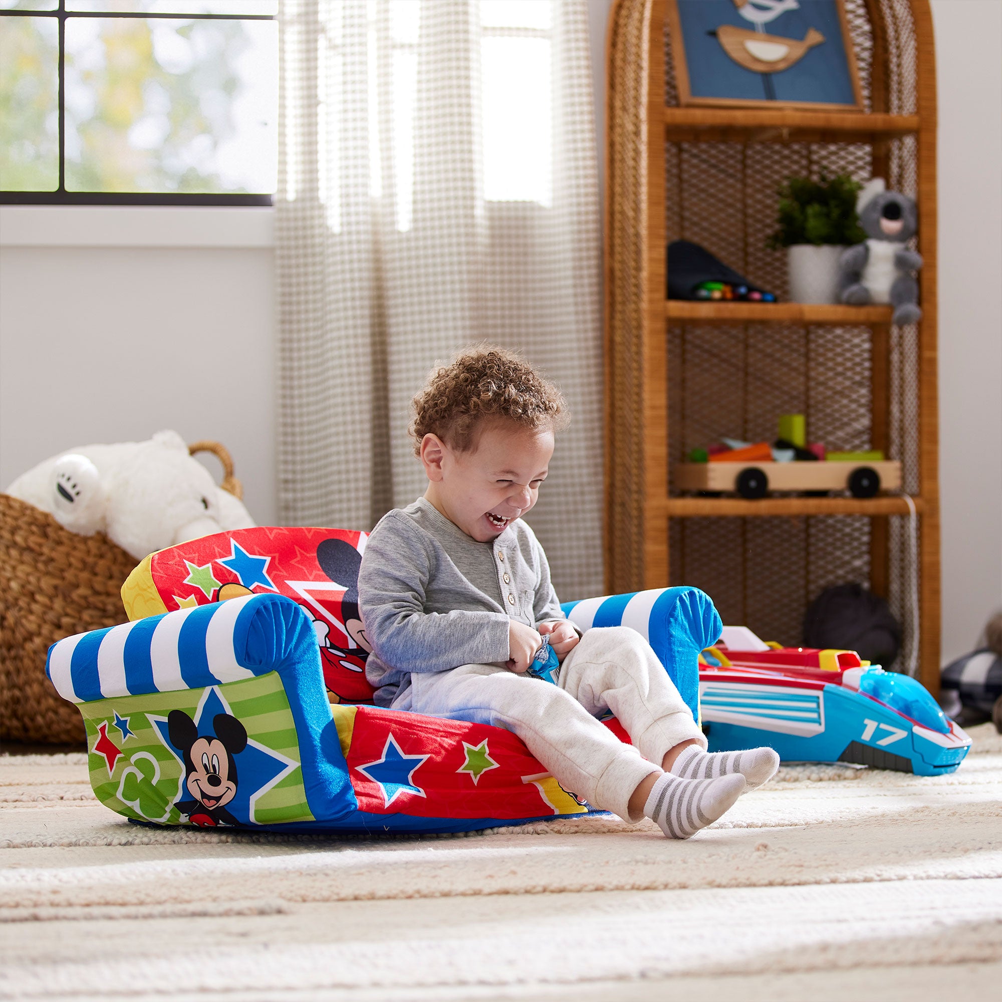Marshmallow Furniture Children's 2 in 1 Flip Open Foam Kids Sofa (Open Box) - VMInnovations