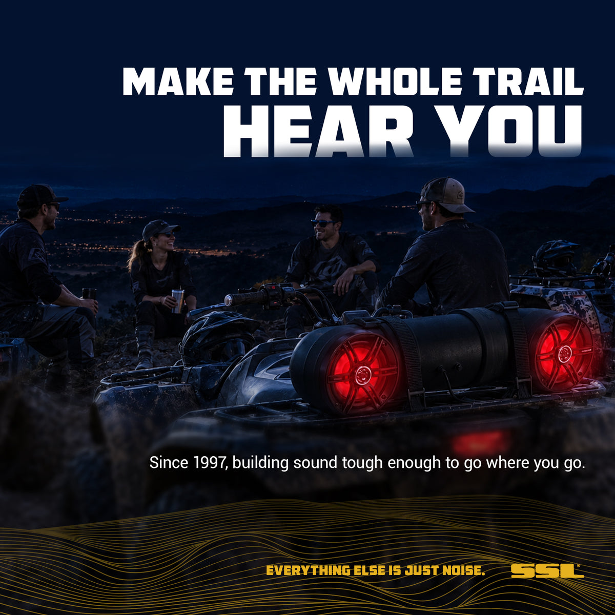SOUNDSTORM BTB6L 6.5" 450W Bluetooth Amplified Marine UTV ATV Speaker System