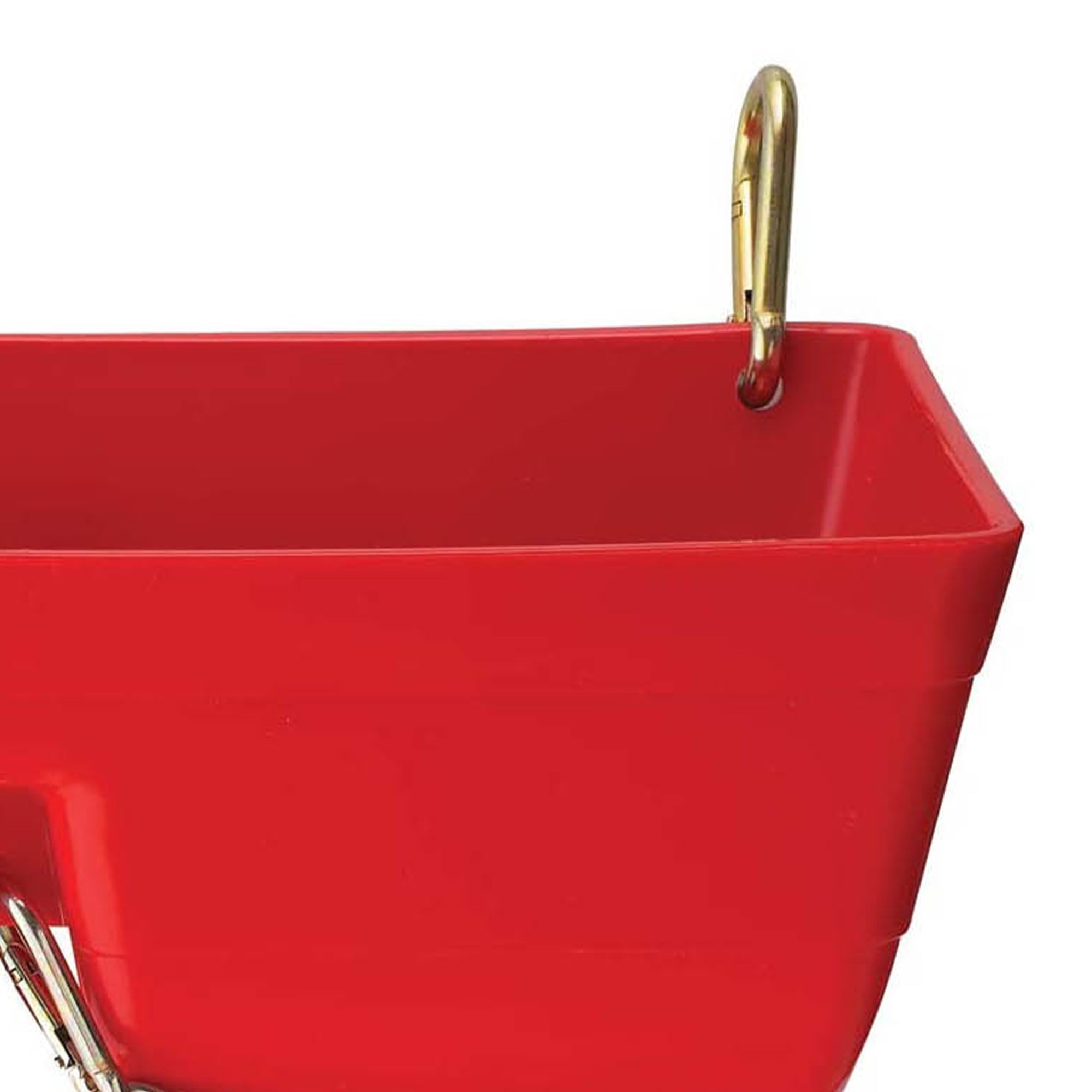 Little Giant FF16RED 9 Quart Heavy Duty Feed Trough Bucket Fence Feeder, Red - VMInnovations