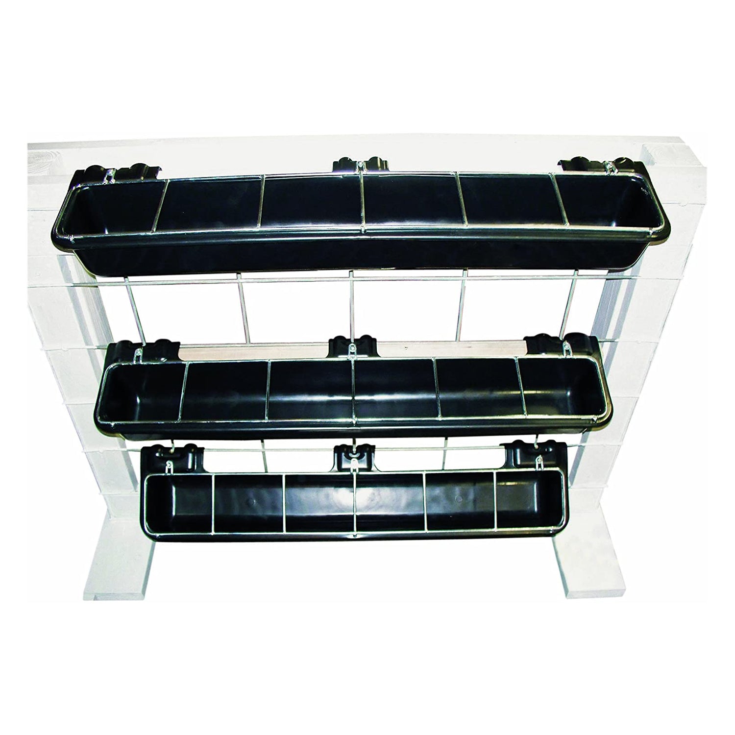 Little Giant Hook Over Goat Trough Heavy Duty Steel 9 Quart Feeder (Open Box) - VMInnovations