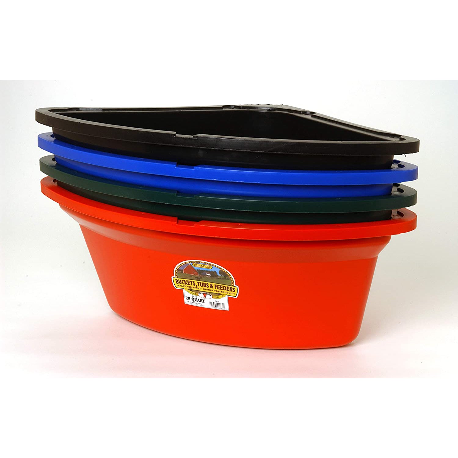 Little Giant PCF6BLUE Plastic Corner Feeder Holds 6.5 gal., Blue (2 Pack)