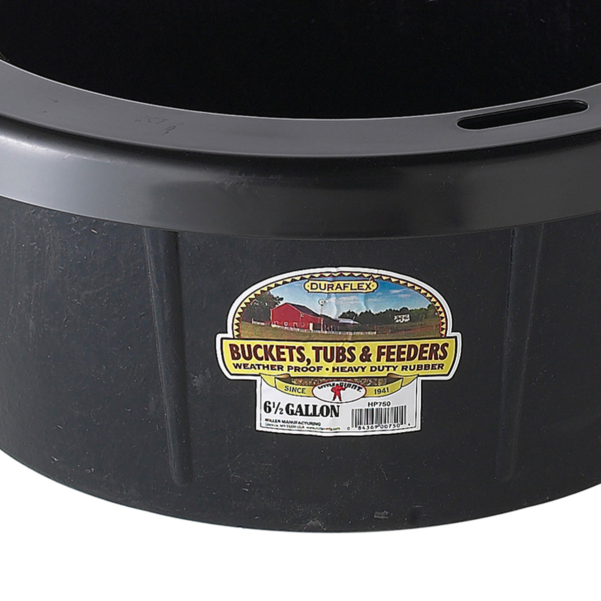 Little Giant Rubber Tub with Metal Hanging Hooks 6.5 Gallon Capacity (Open Box) - VMInnovations